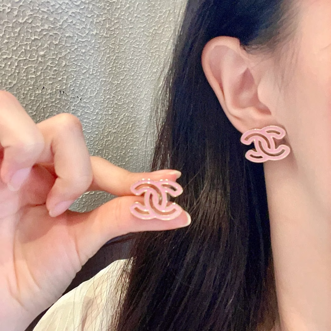 P140 Chanel ✨ hollow double C earrings-High Faux Bags