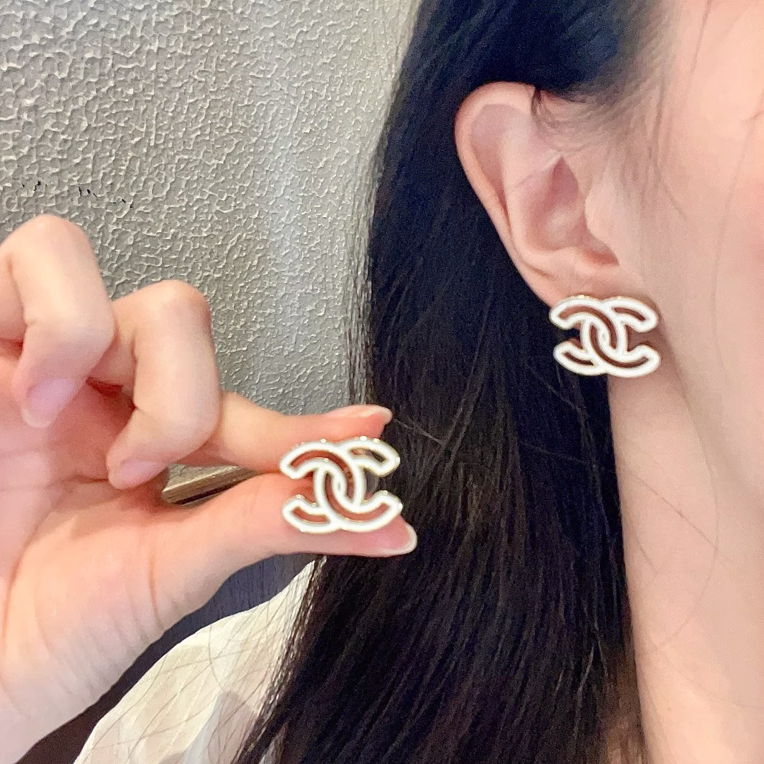 P140 Chanel ✨ hollow double C earrings-High Faux Bags