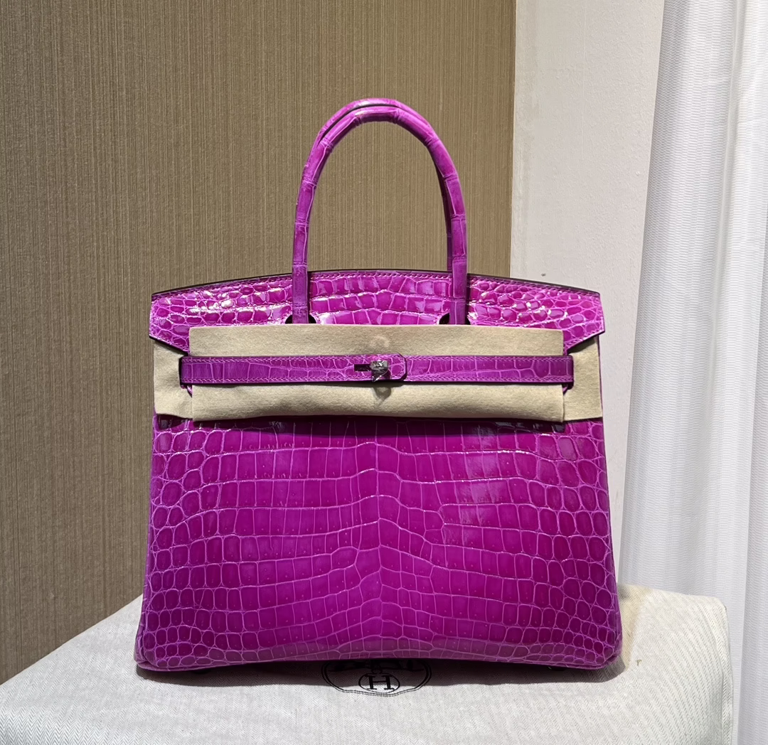 bk30 imported Nile Tianfangyutang purple silver buckle spot-high replica bags