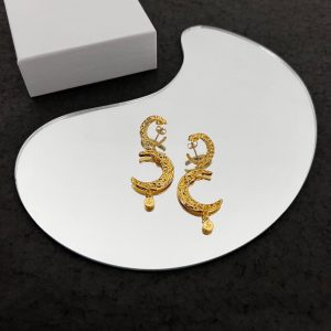  P170 Wens ｜双月 长耳钉 优雅大方 精工设计 时尚百搭 美女必备-高仿包包