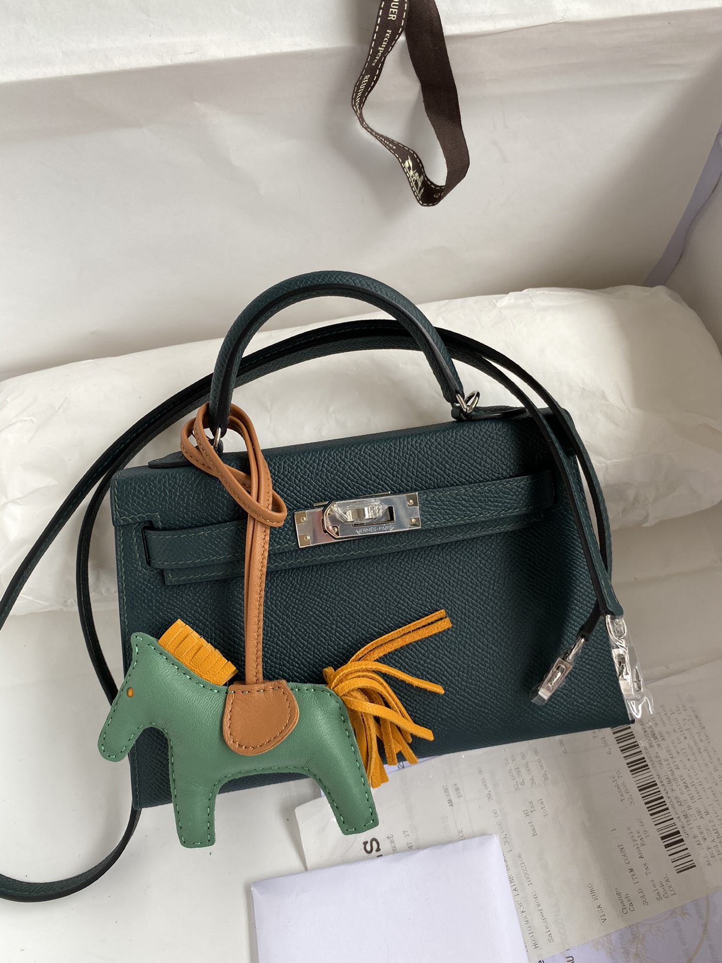 图片[9]-👉二代Mini Kelly 19cm 进口Epsom皮 松柏绿 银扣-高仿包包