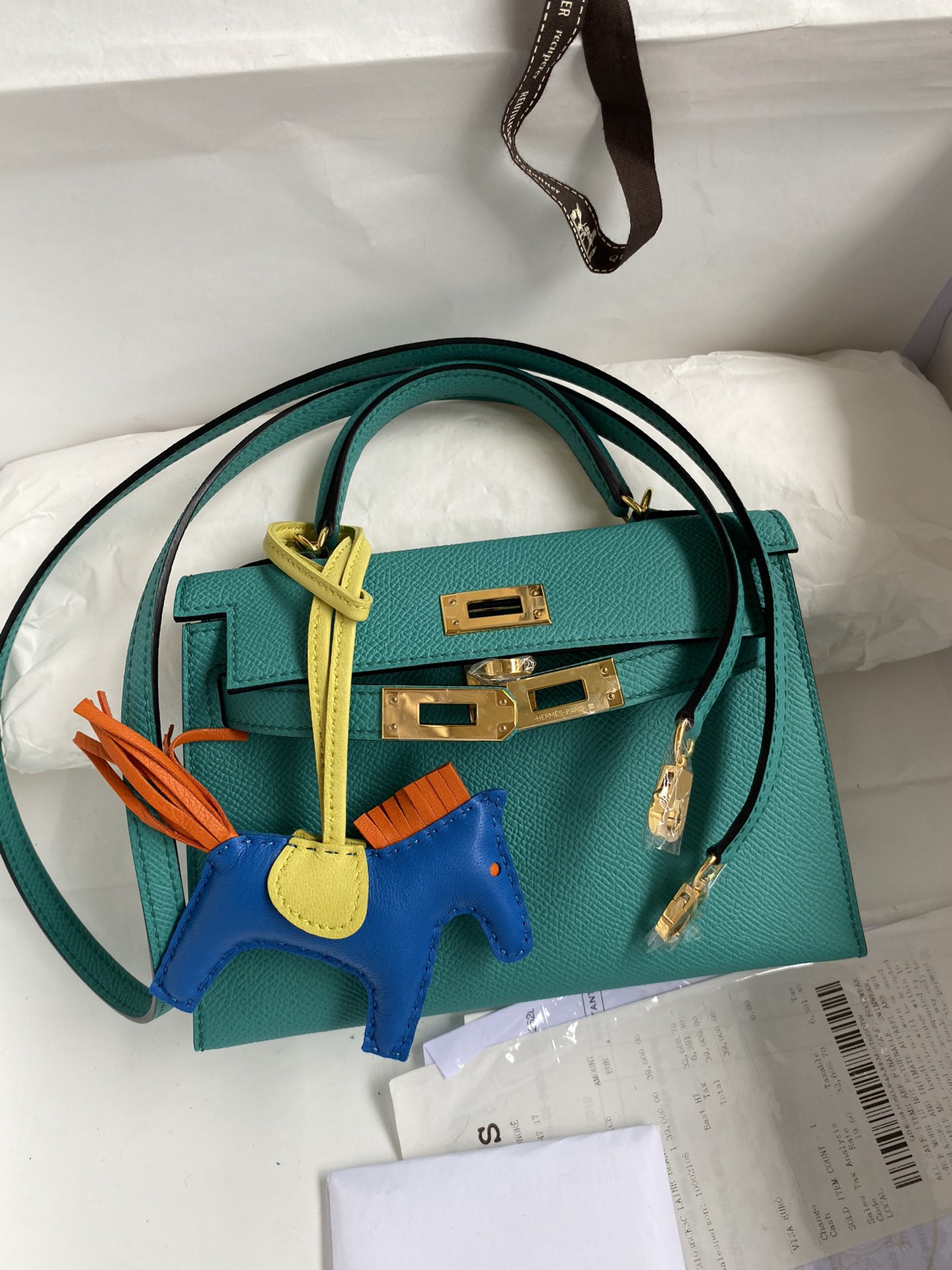 图片[9]-👉二代Mini Kelly 19cm 进口Epsom皮 维罗纳绿 金扣-高仿包包