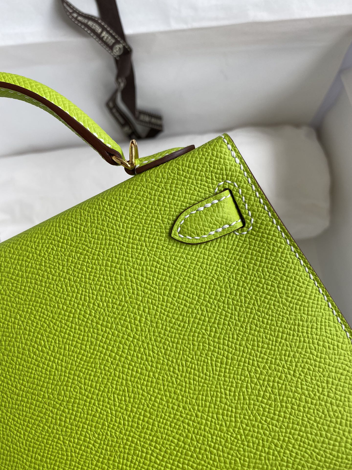 Picture[6]-👉 2nd Generation Mini Kelly 19cm Imported Epsom Leather Apple Green Gold Buckle-High Fake Bags