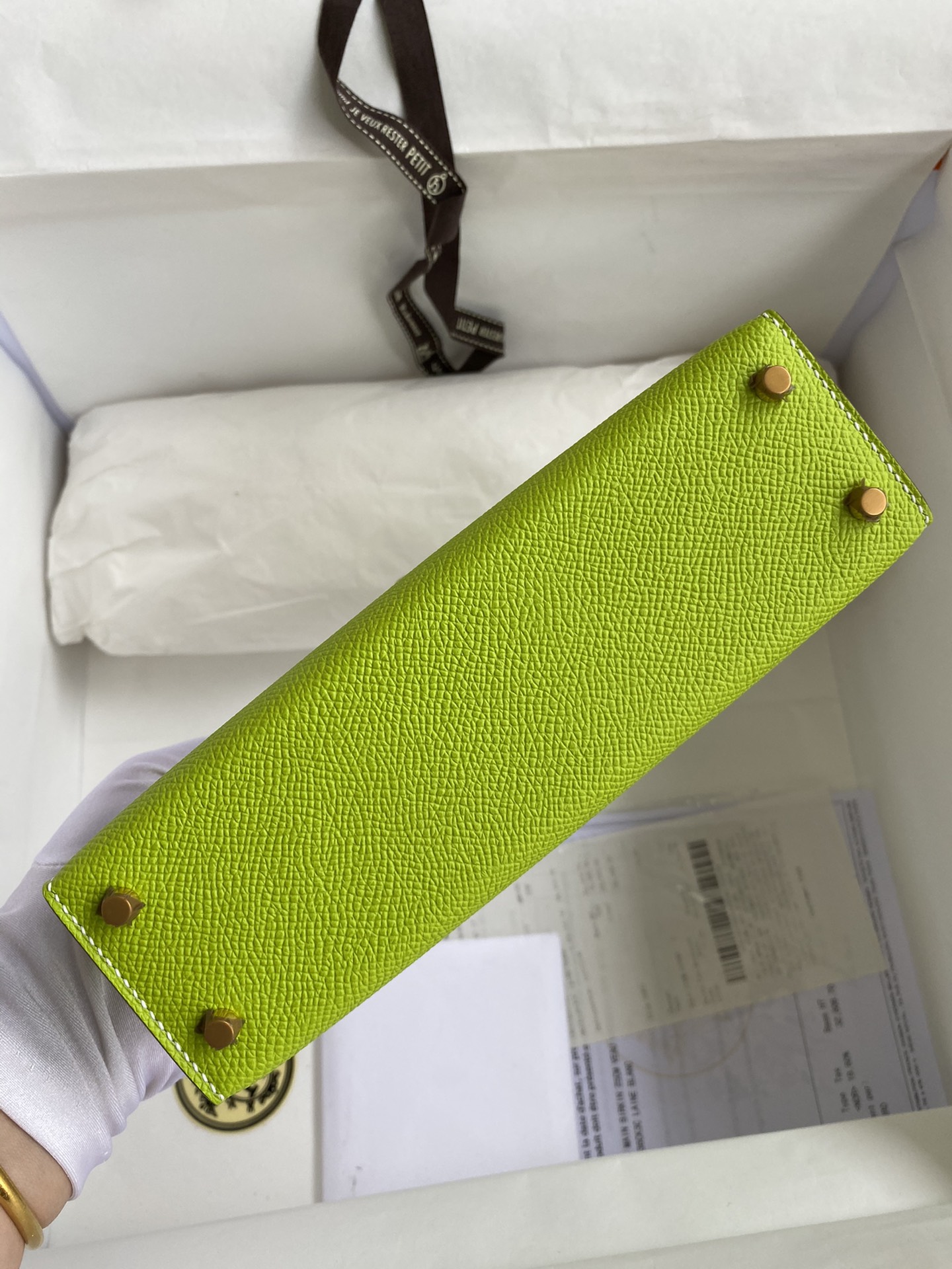 Picture[4]-👉 2nd Generation Mini Kelly 19cm Imported Epsom Leather Apple Green Gold Buckle-High Fake Bags
