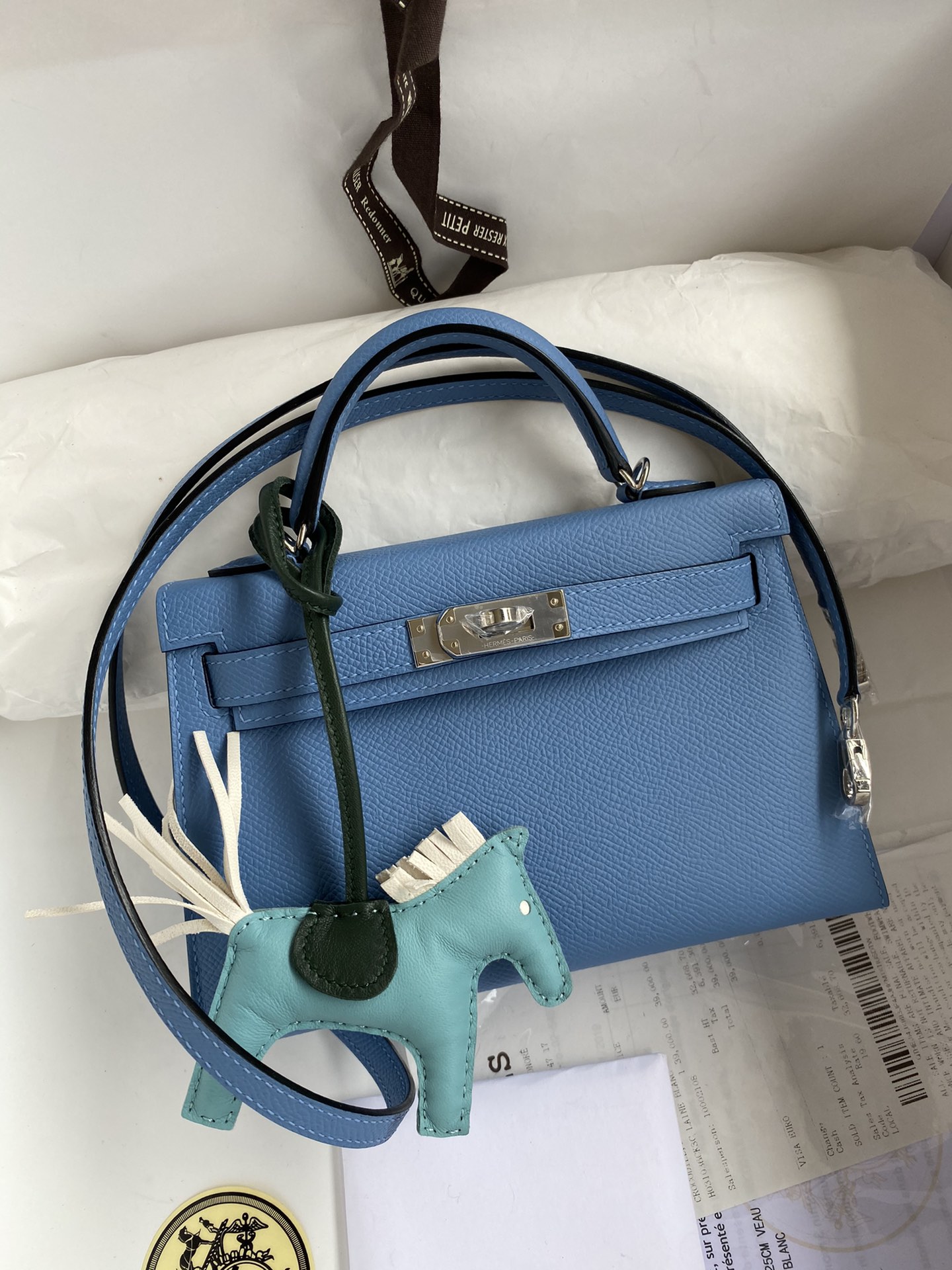 图片[9]-👉二代Mini Kelly 19cm 进口Epsom皮 天堂蓝 金扣-高仿包包