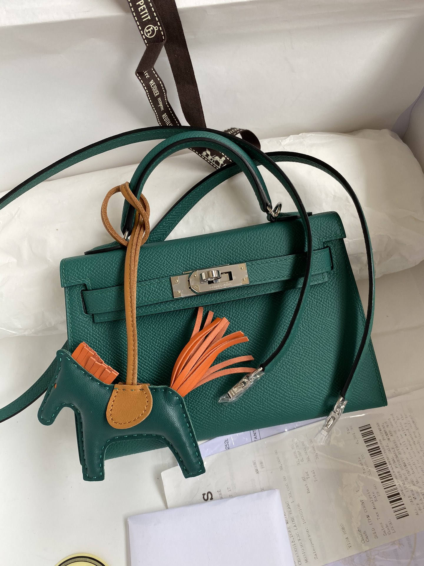 图片[9]-👉二代Mini Kelly 19cm 进口Epsom皮 孔雀绿 银扣-高仿包包