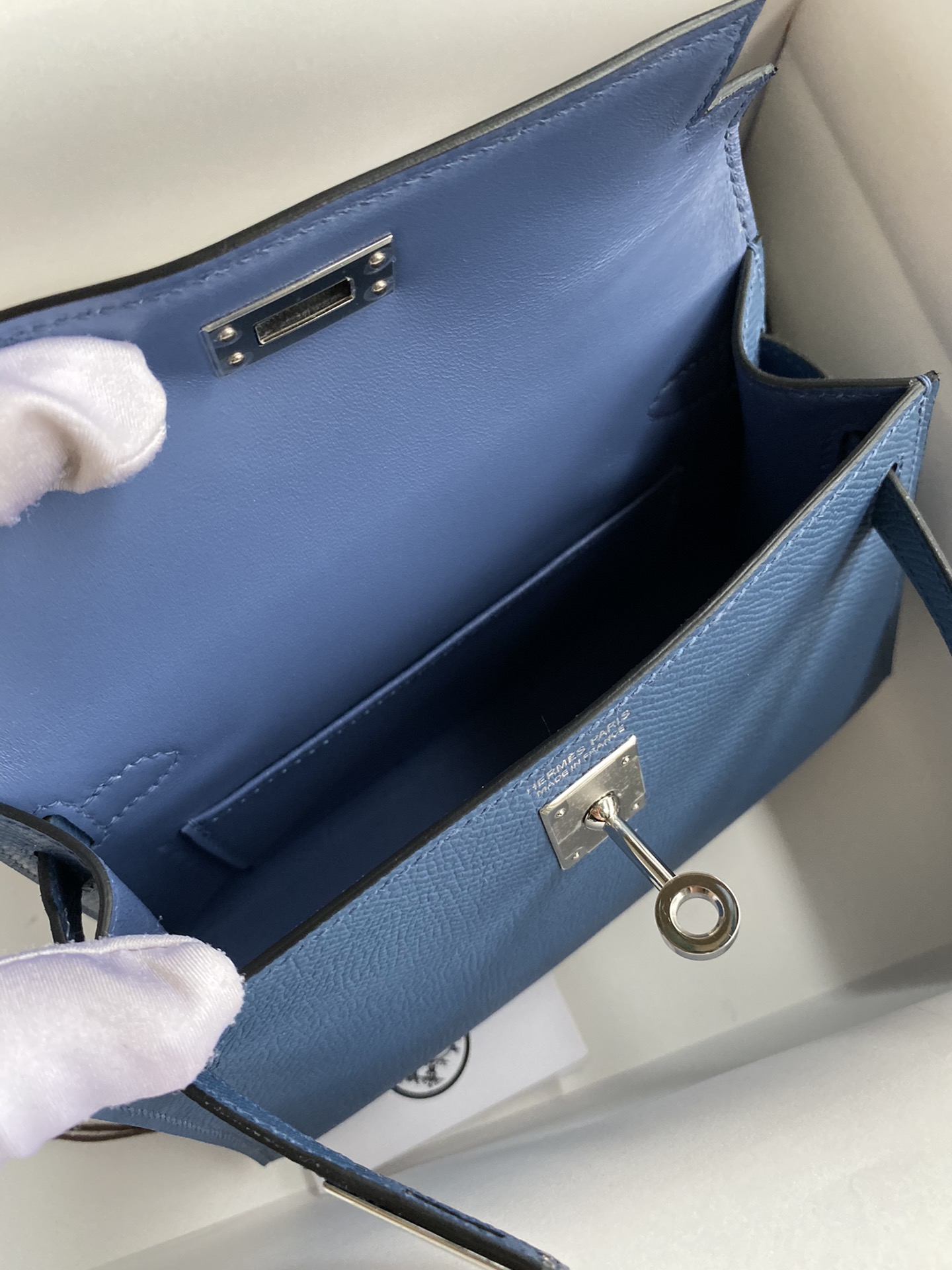 图片[9]-👉二代Mini Kelly 19cm 进口Epsom皮 玛瑙蓝 银扣-高仿包包
