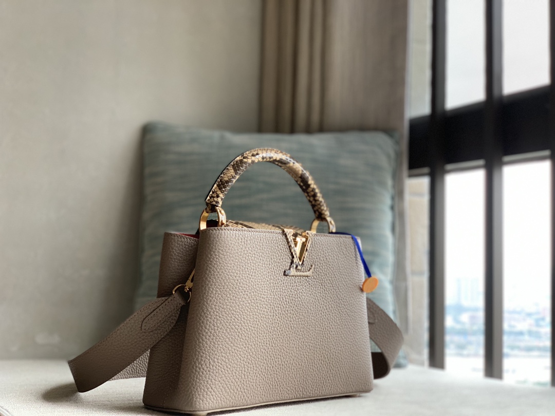 Picture [2]-P2500 Extra Original Exclusive Generation M82068 Gray Violet Detailed Features 27 x 18 x 9 cm-High Fake Bags