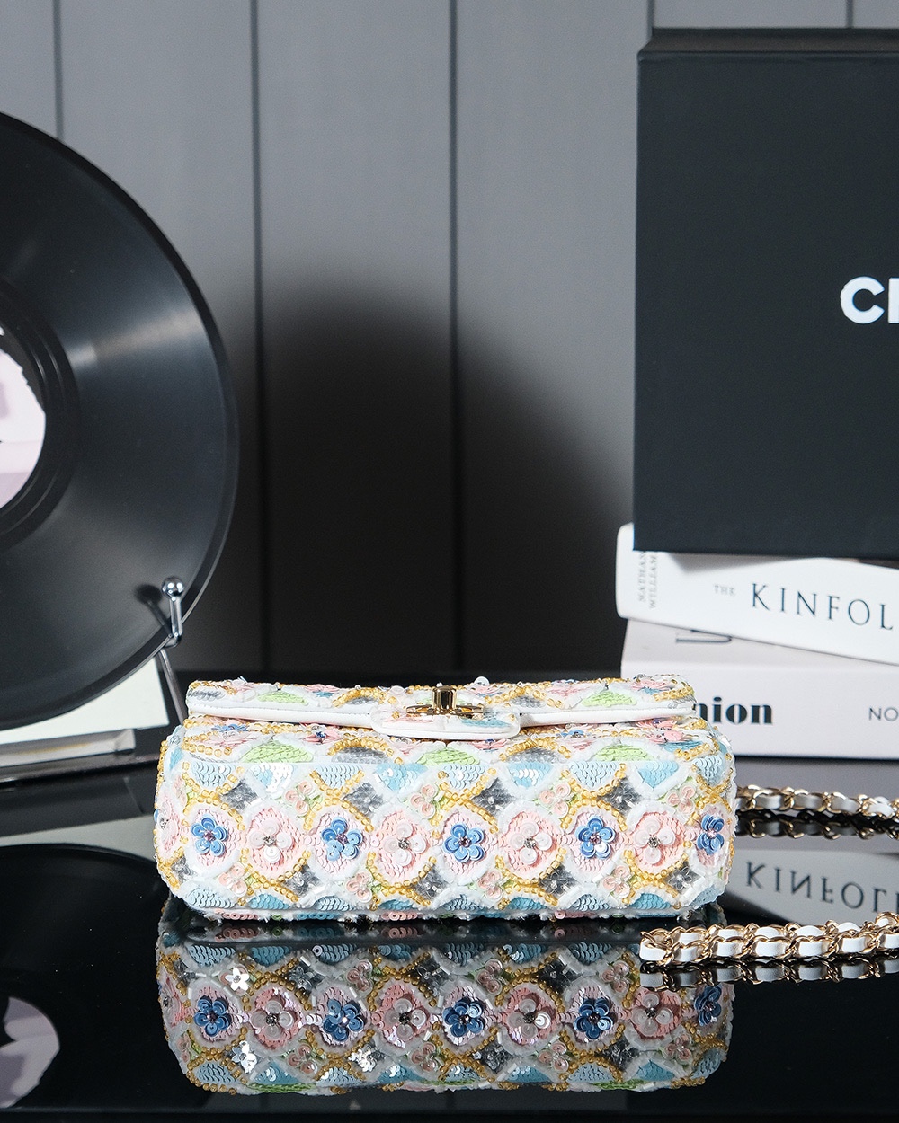 Picture [4]-CHANEL 𝟮𝟰𝗔 Haute Couture Heavy duty sequin bag cf (with rear insert pocket) will be shipped soon-High quality handbags