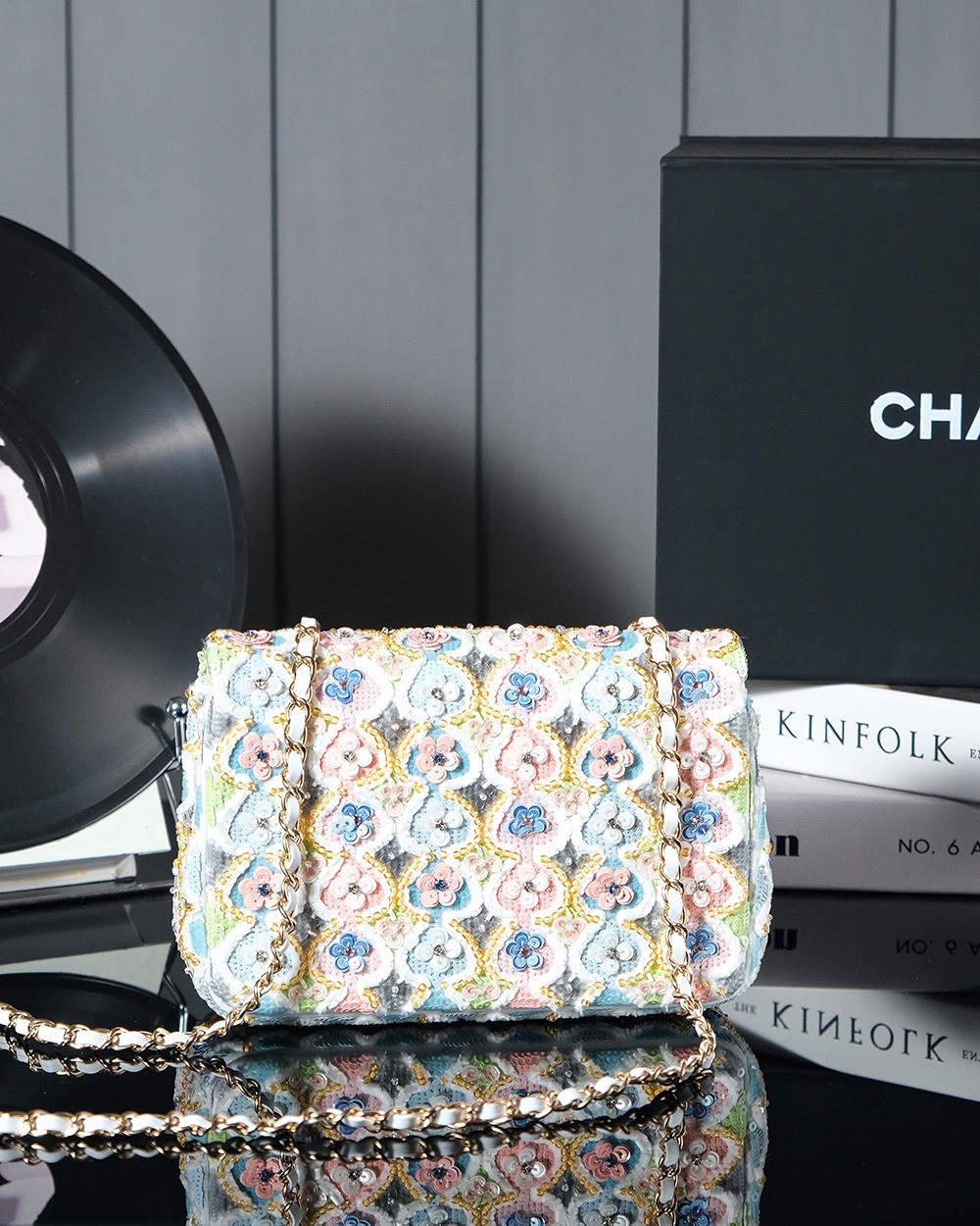 Picture [3]-CHANEL 𝟮𝟰𝗔 Haute Couture Heavy duty sequin bag cf (with rear insert pocket) will be shipped soon-High quality handbags