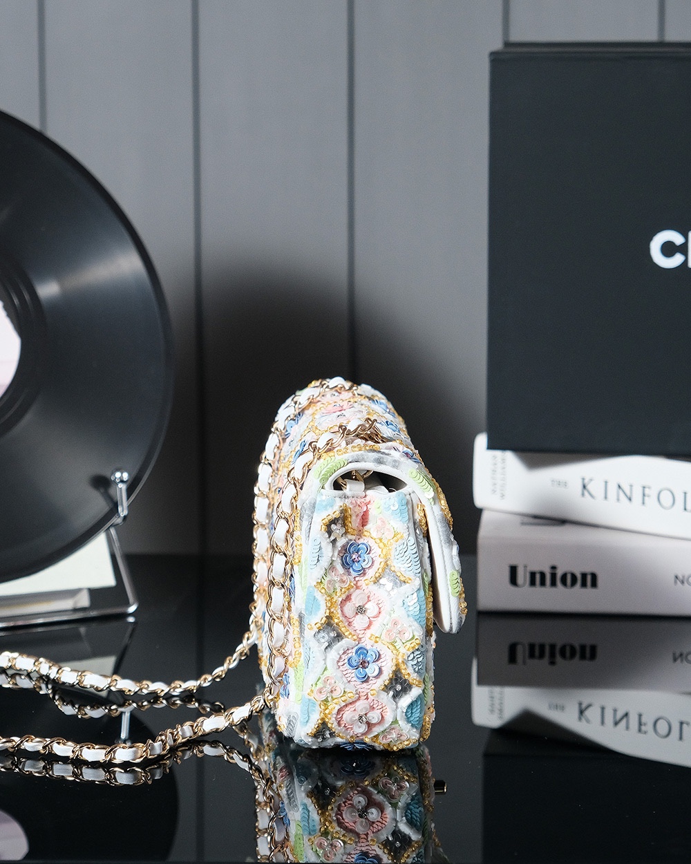Picture [5]-CHANEL 𝟮𝟰𝗔 Haute Couture Heavy duty sequin bag cf (with rear insert pocket) will be shipped soon-High quality handbags