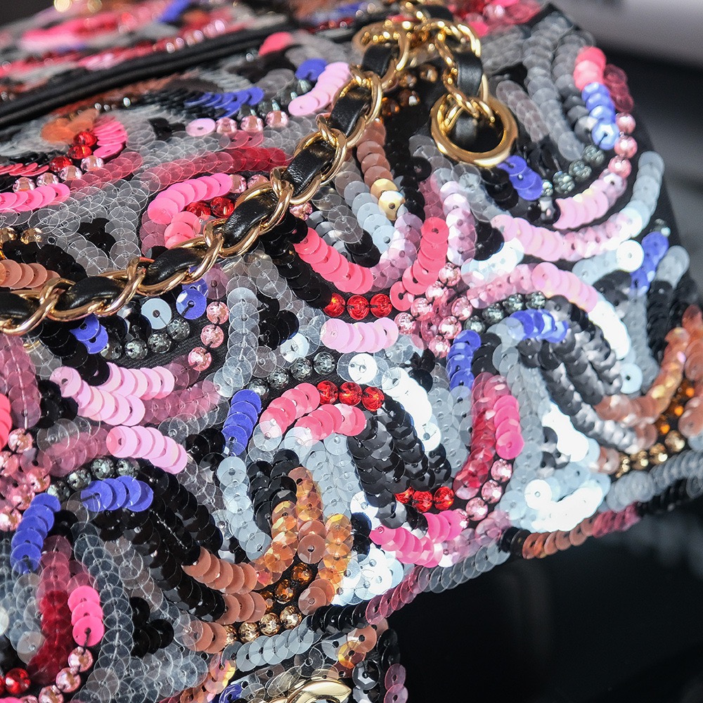 Picture [6]-CHANEL 𝟐𝟒𝐬 Heavy work Sequins 𝙘𝙛 Dimensions: 15.5 x 25.5 x 6. Collections-High Faux Bags