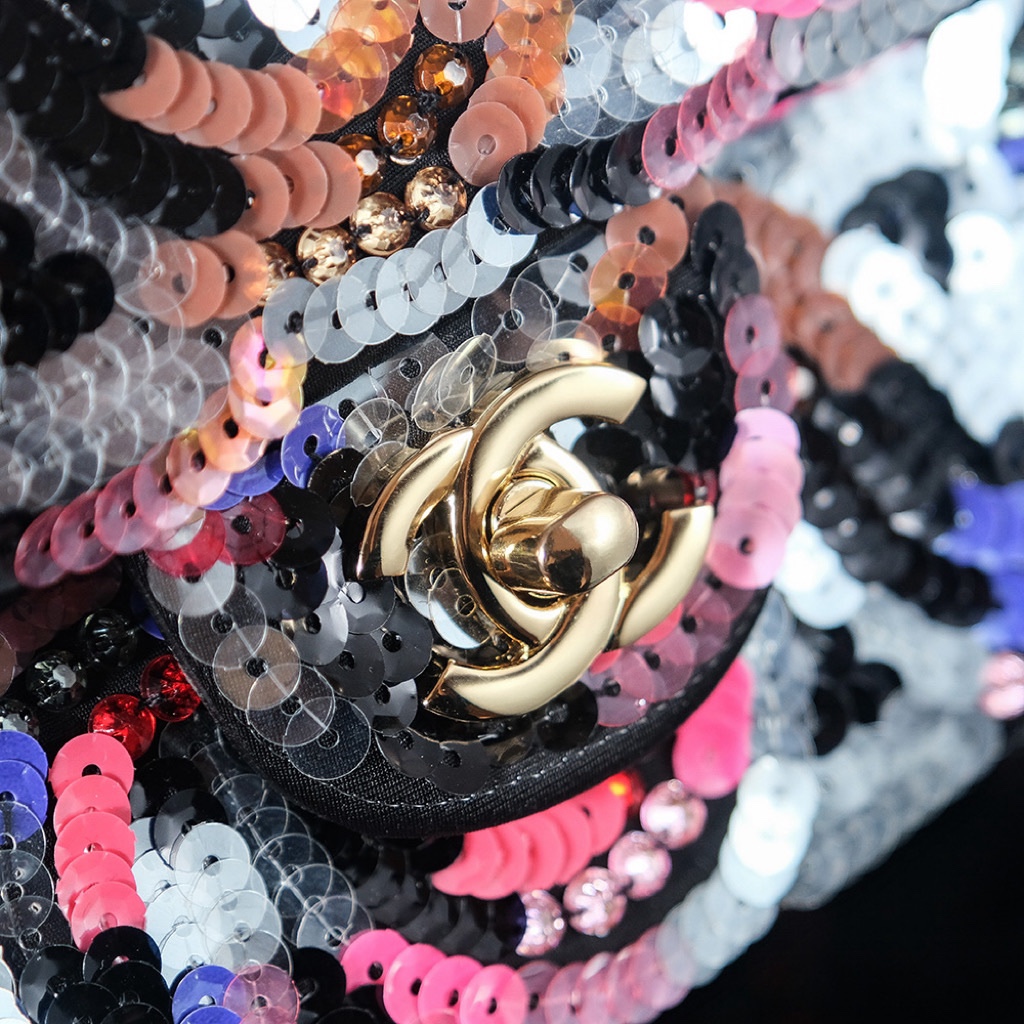 Picture [7]-CHANEL 𝟐𝟒𝐬 Heavy work Sequins 𝙘𝙛 Dimensions: 15.5 x 25.5 x 6. Collections-High Faux Bags
