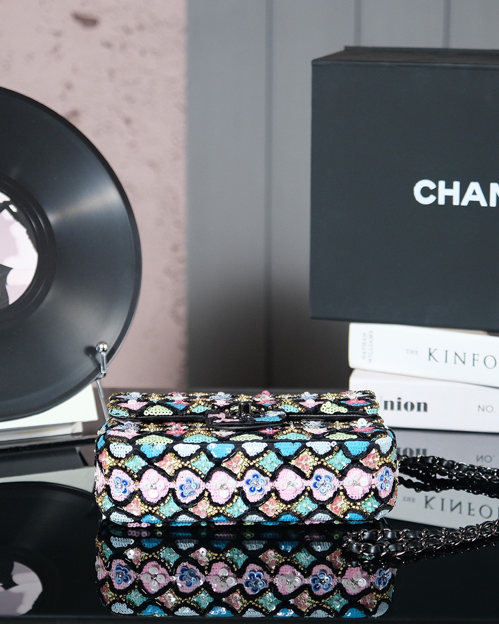 Picture [5]-CHANEL 𝟮𝟰𝗔 Haute Couture Heavy duty sequin bag cf (with back slit pocket) Coming Soon-High-imitation Bags