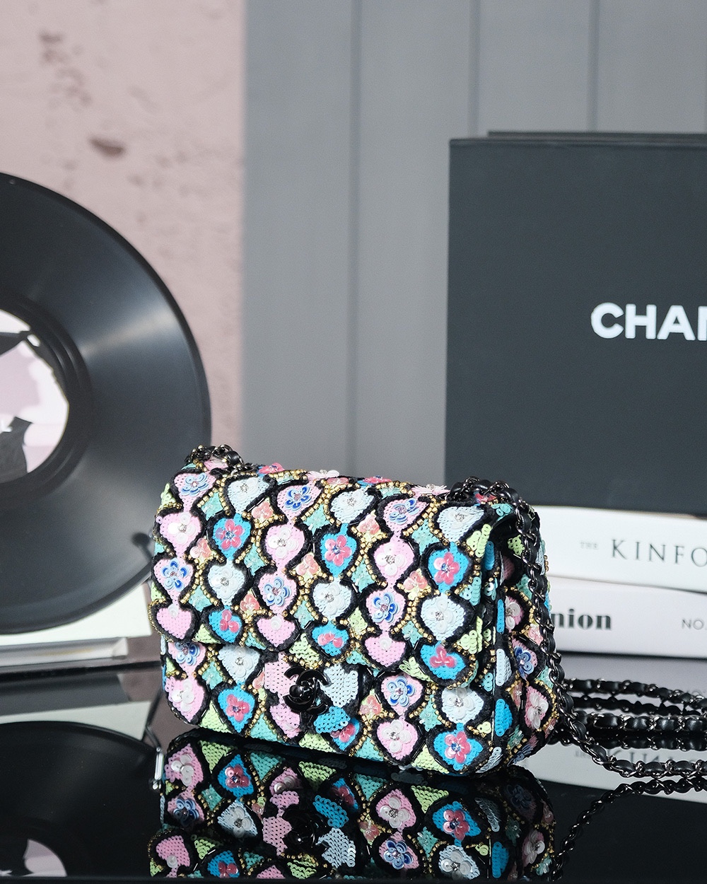Picture[2]-CHANEL 𝟮𝟰𝗔 Haute Couture Heavy duty sequin bag cf (with back slit pocket) Coming Soon-High-imitation Bags