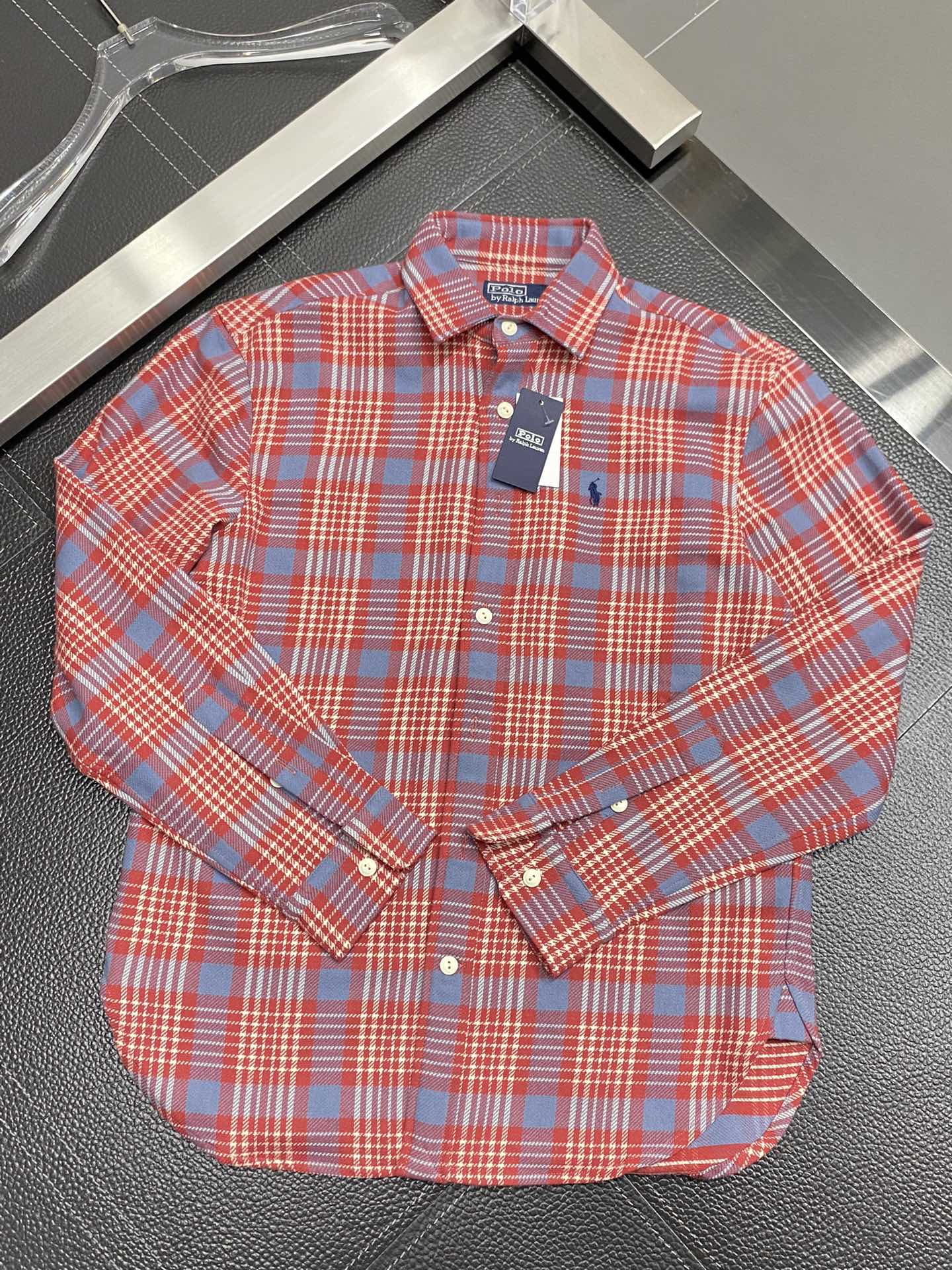 Image [5]-P620Ralph Lauren Ralph Lauren 💥 Exclusive exclusive new men's casual spring and autumn plaid shirt High-end customized high-end version of the fashion versatile explosive models ⚠️⚠️✨✨ imported cotton fabrics feel ultra-soft and delicate Wear skin-friendly and comfortable High-end boutique factory fine workmanship on the body is very good Men's essential single product three complete yardage S-XL-High-fashion bags