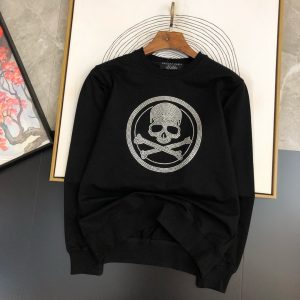 P440 PP菲利普  2024秋冬新款圆领卫衣T恤 胸前品牌logo重工设计 单穿打底都非常特色 采用高克重360克进口环保棉、布面细腻、柔软、经典之作、古典、简单、大方、手感超柔软细腻 穿着亲肤舒适 高端精品 代工厂精细做工 上身非常赞 男士必备单品 三标齐全
尺码：M~5XL  178 140斤穿L 最大穿230斤-高仿包包