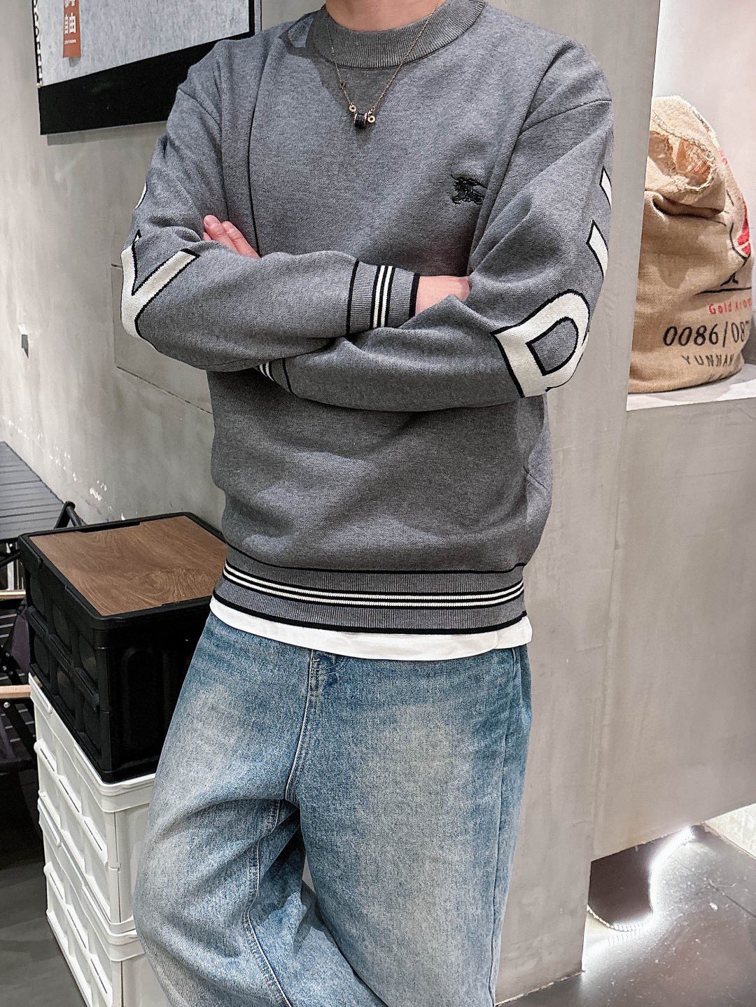 Picture [5]-P600 Burberry 2024 fall and winter newest collection wool sweater sweater Counter 1:1 top reproduction full quality! Thickened paragraph hipster must-have single product! Know the goods of the old iron hurry to start fabric: cashmere 10% wool 60% spandex 30% size M ~ 3XL 178 145 pounds to wear L maximum wear 210 pounds-high replica bags!