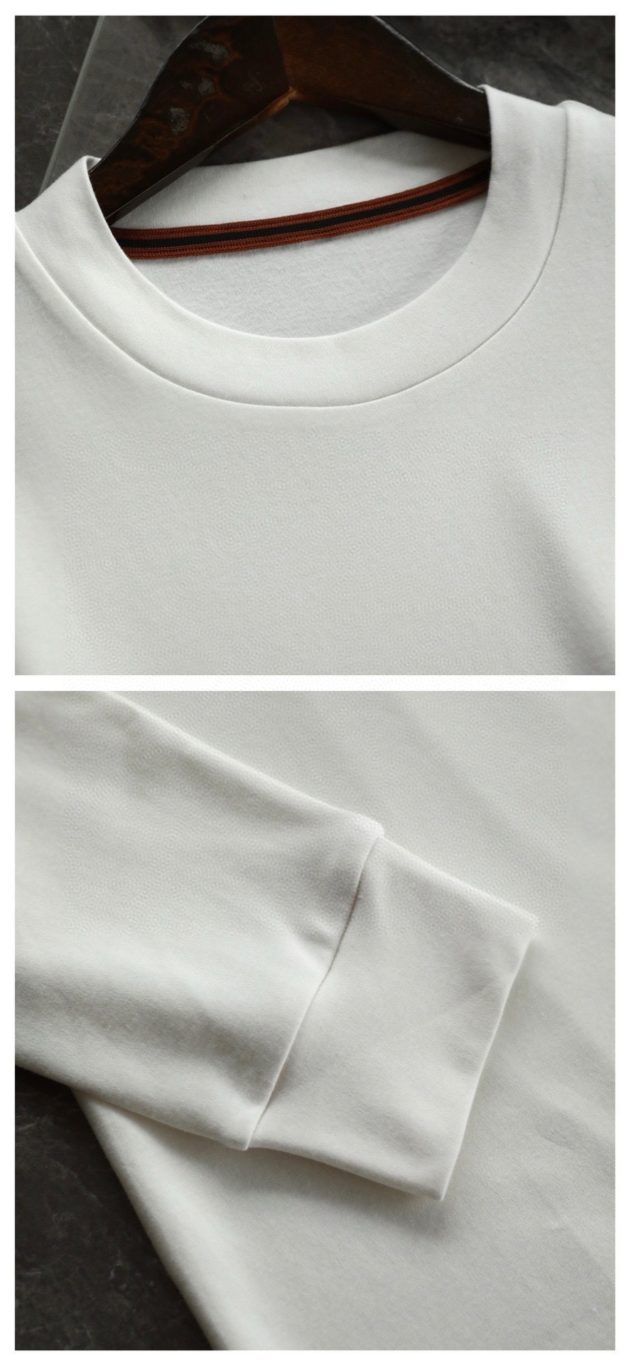 Image [8]-P540 Zegna Jenia 2024 fall and winter long-sleeved bottoming shirt T-shirt Ultra-fine merino wool blend fabric testing 20% above wool content Modal plus cotton blended wool anti-shrinkage process processing can be machine washable good care of the light abrasion process feel comfortable and warm on the upper body of the skin warm super-recommended a bottoming shirt fabric high-end men's must-have single product! Size M-XXXL 178 140 pounds wear L maximum wear 190 pounds-High-fashion bags