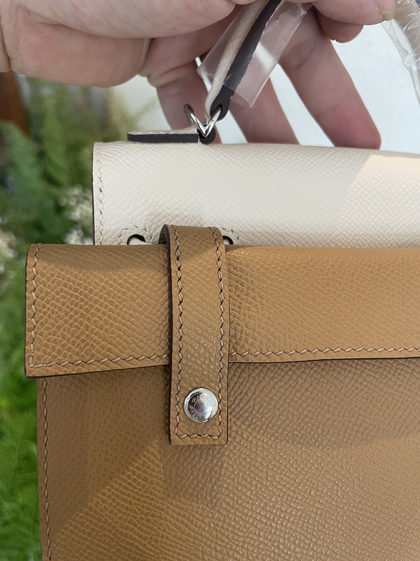 Picture [6]-Hermes Mosaic doll bag spot cream white-high-fashion bags