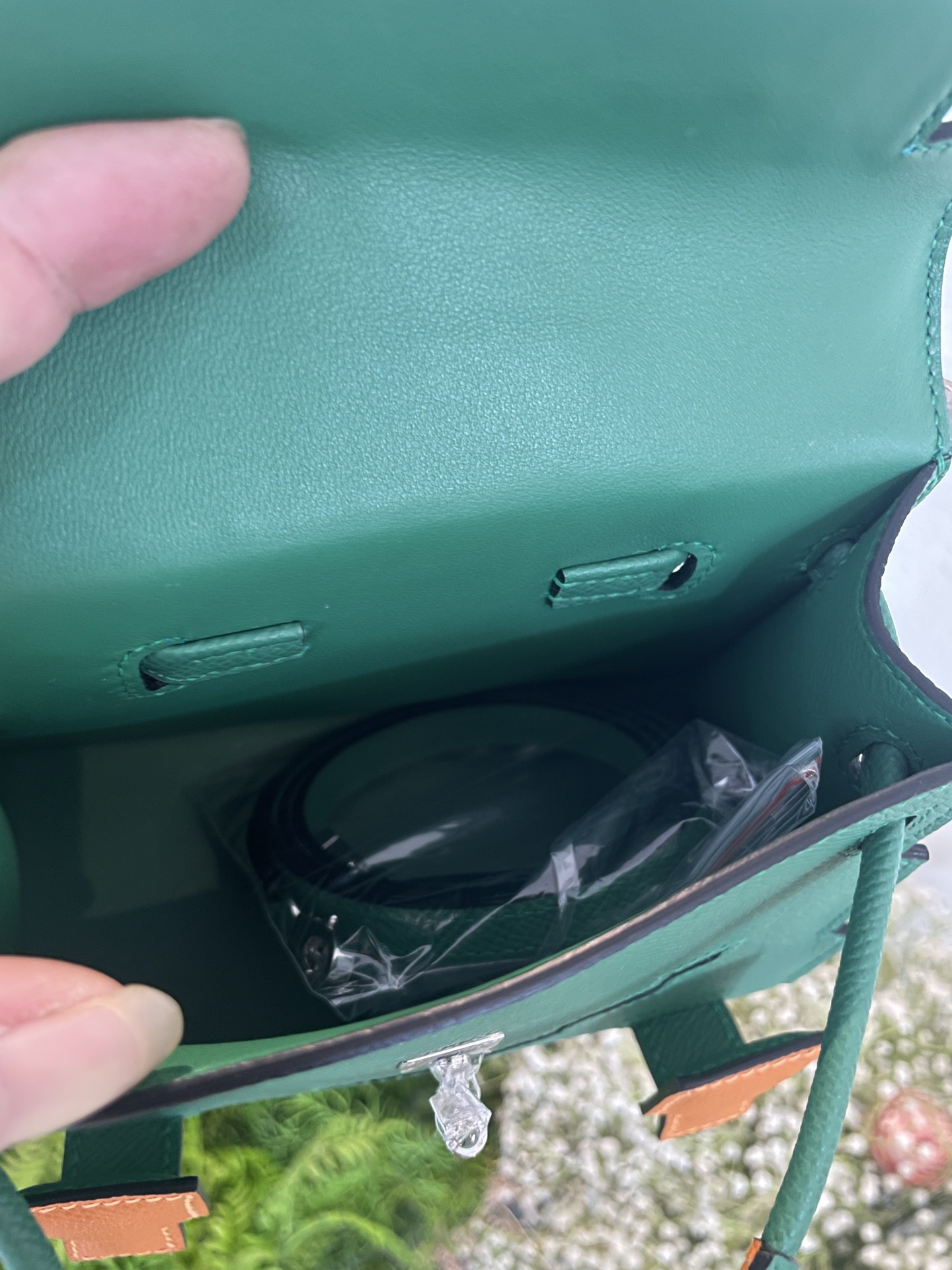 Picture [8]-Hermes mosaic doll bag spot frog green-high imitation bags