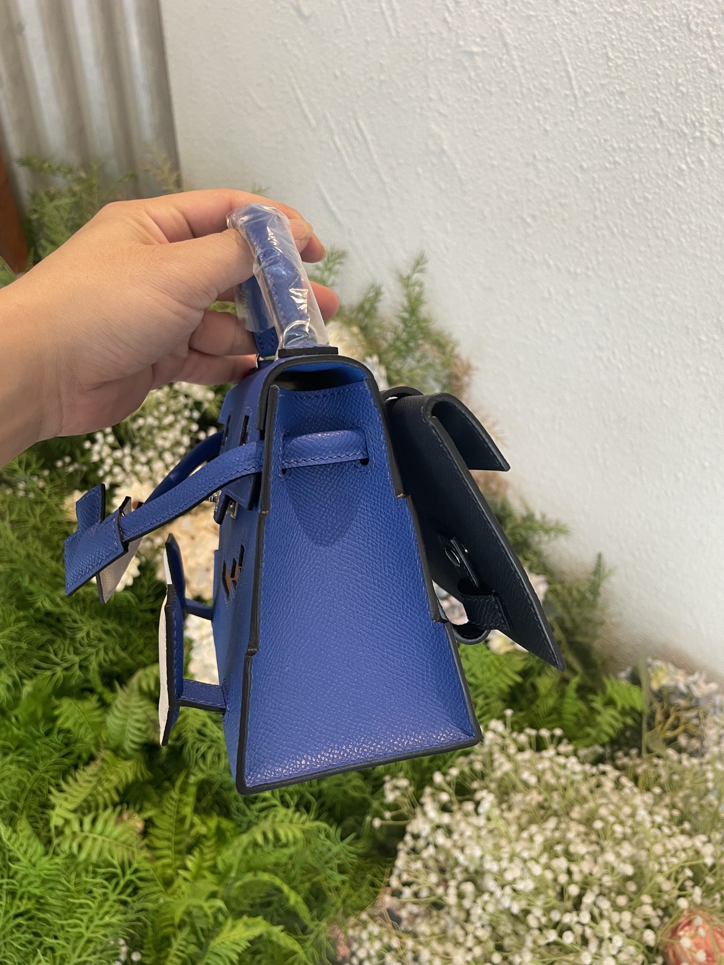 Picture [4]-Hermes mosaic doll bag spot electric blue-high imitation bags