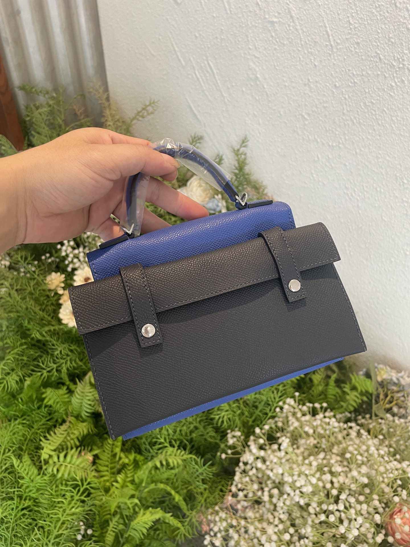 Picture [5]-Hermes mosaic doll bag spot electric blue-high imitation bags
