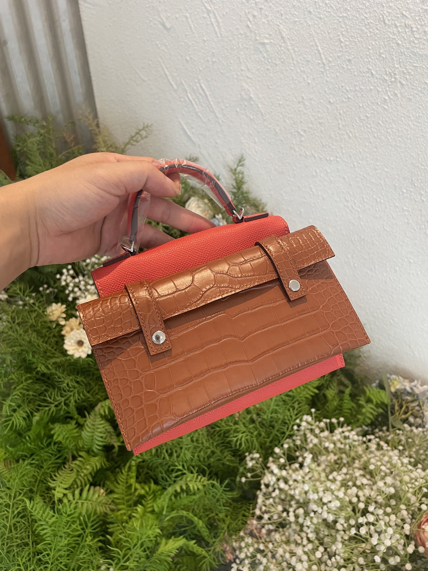 Picture [5]-Hermes mosaic doll bag spot watermelon red-high imitation bags