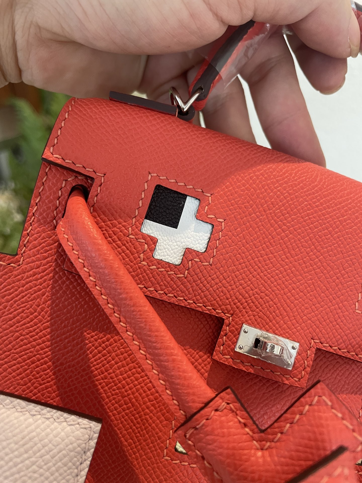Picture [2]-Hermes mosaic doll bag spot watermelon red-high imitation bags