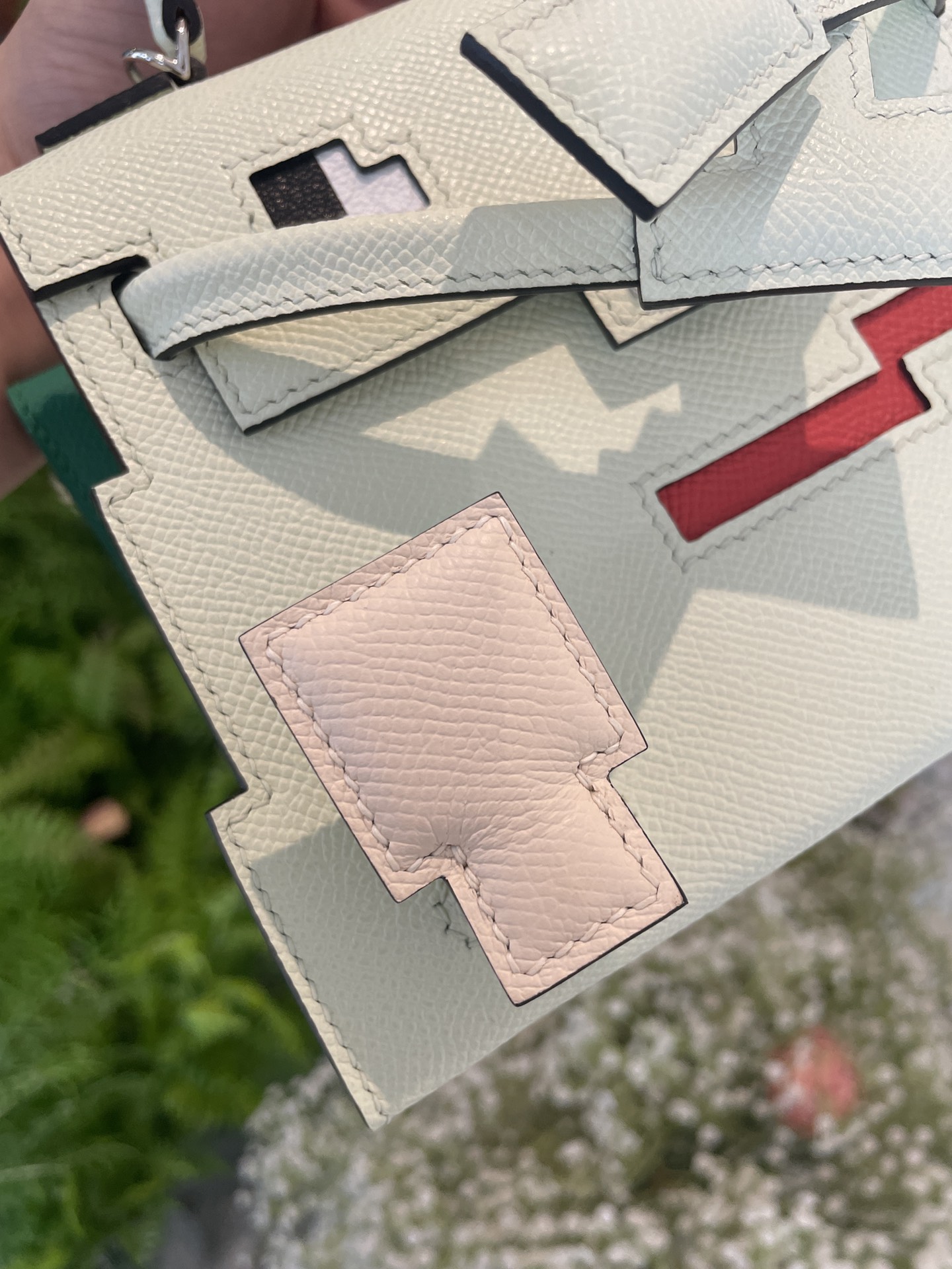 Picture [7]-Hermes mosaic doll bag spot bubble green-high imitation bags
