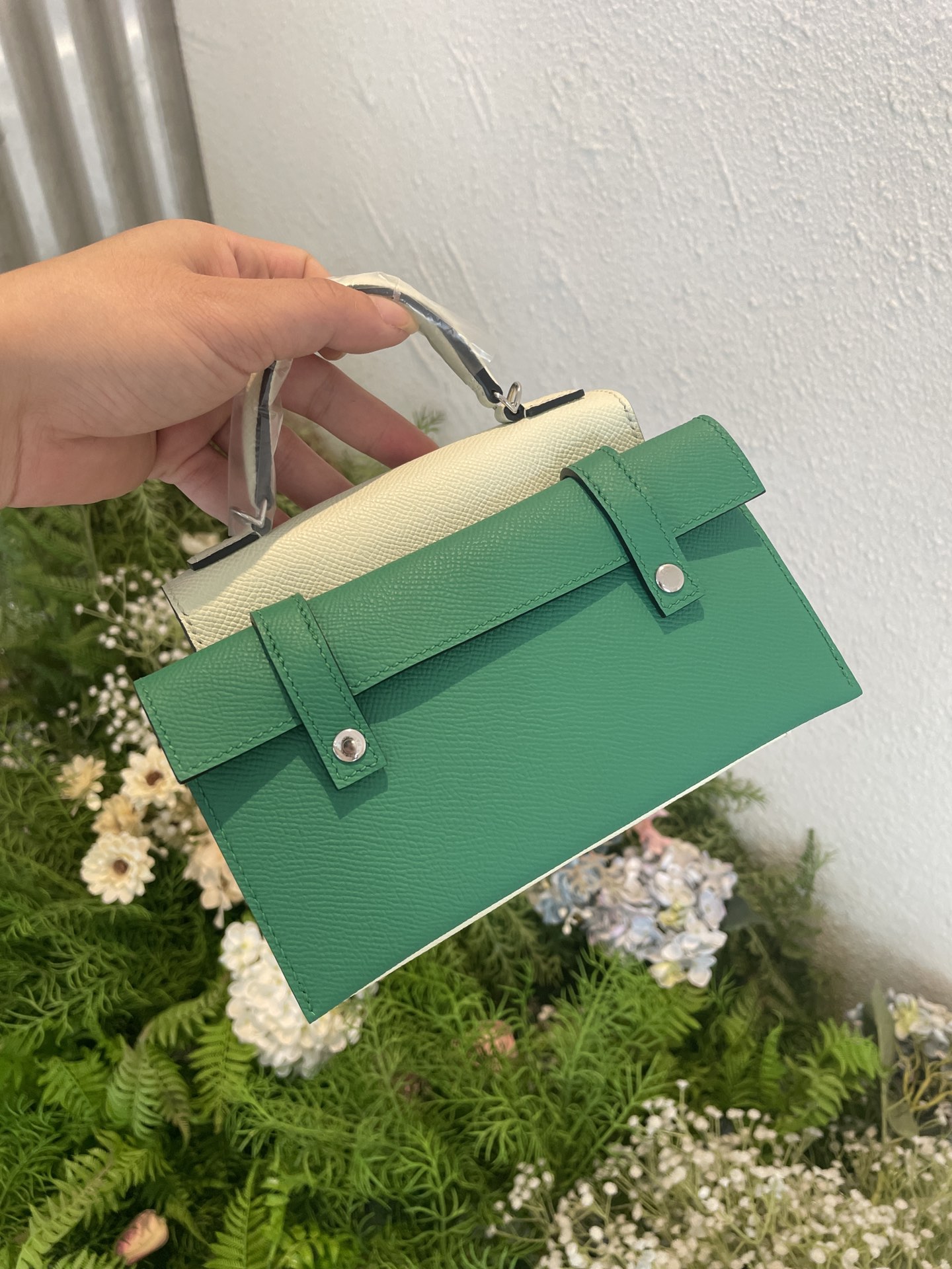 Picture [4]-Hermes mosaic doll bag spot bubble green-high imitation bags