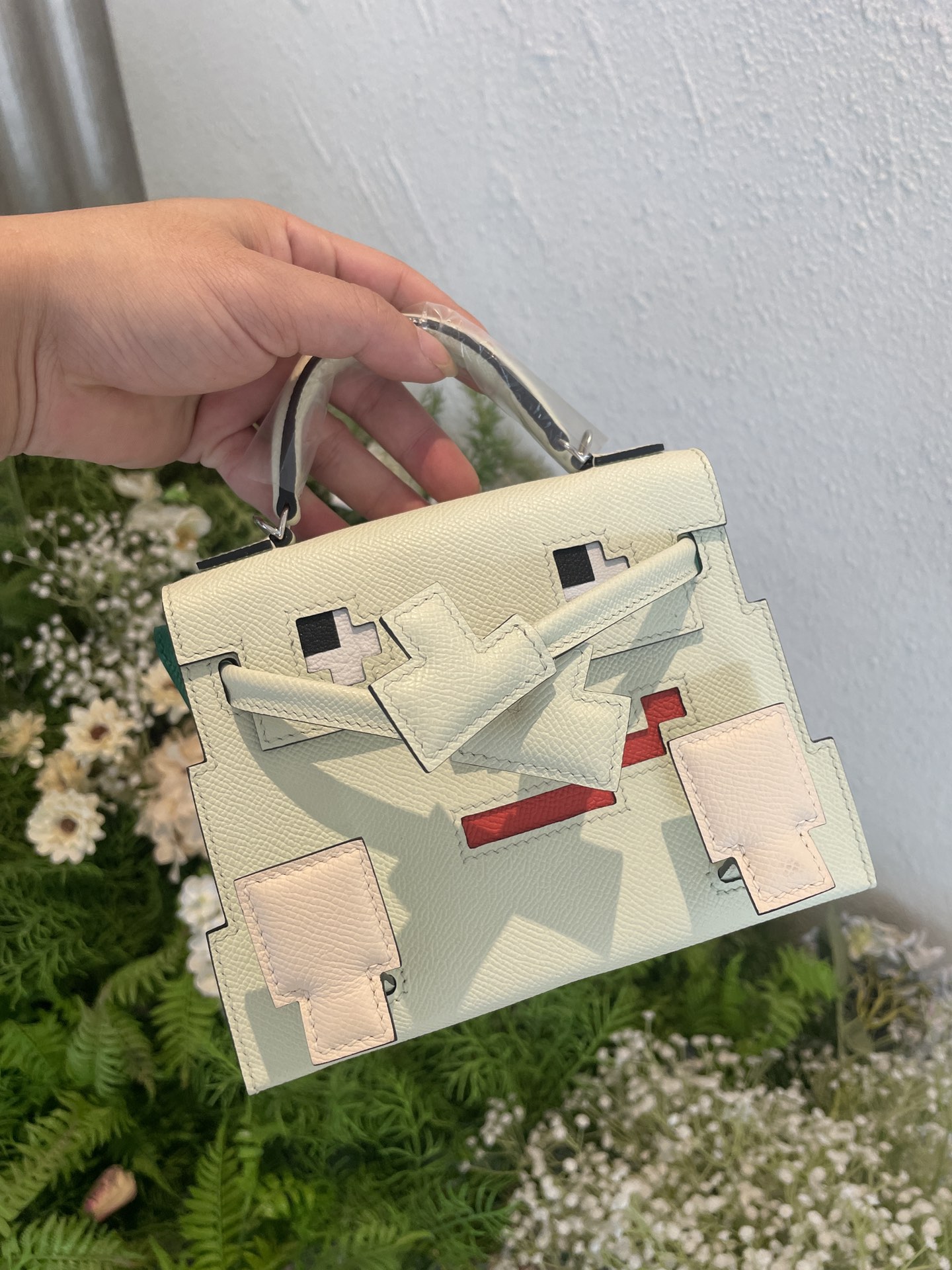 Hermes Mosaic doll bag spot bubble green-high replica bags