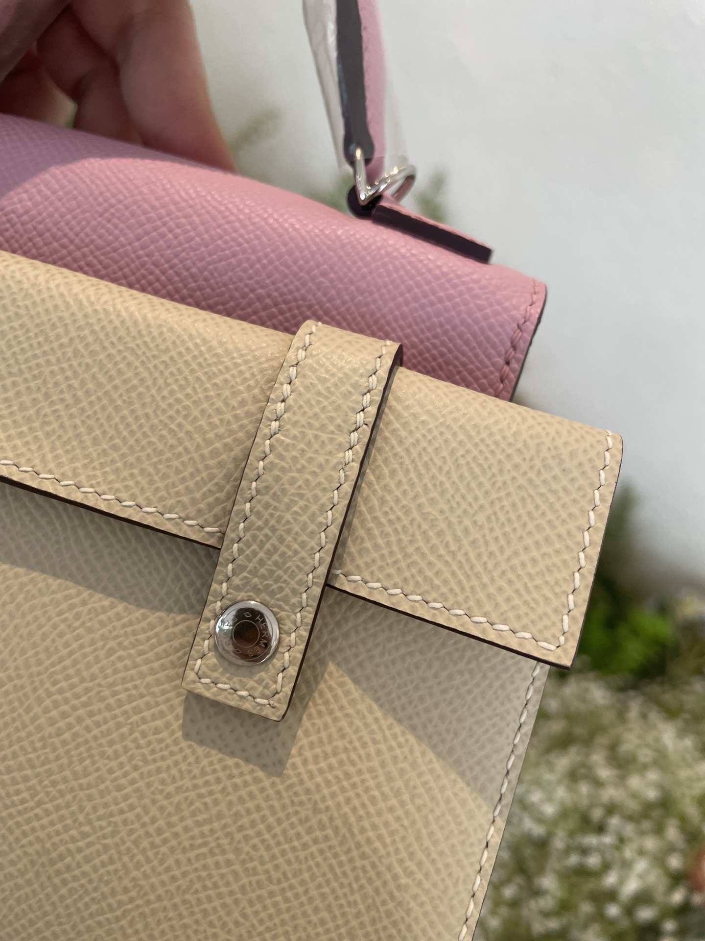 Picture [6]-Hermes mosaic doll bag spot mallow purple-high imitation bags
