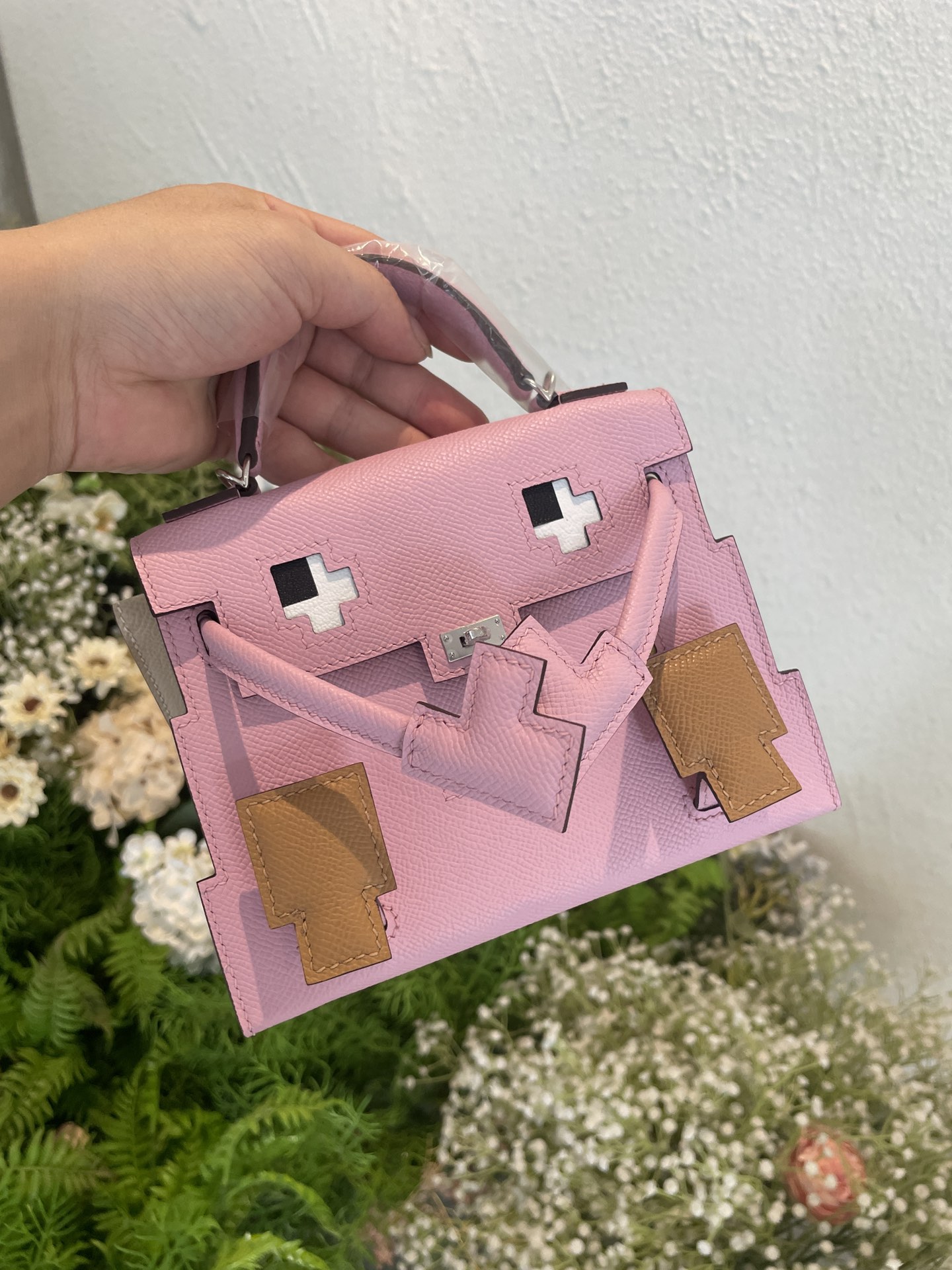 Hermes mosaic doll bag spot mallow purple-high replica bags