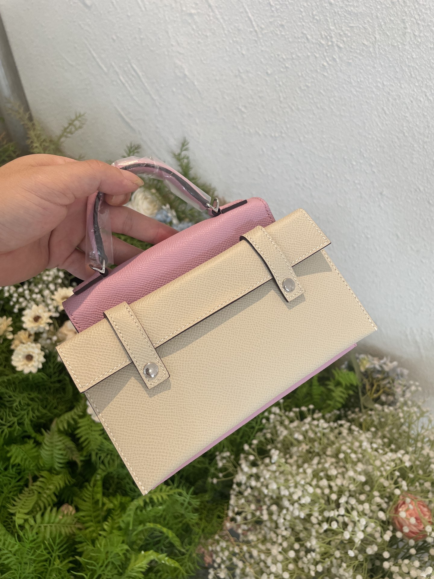 Picture [5]-Hermes mosaic doll bag spot mallow purple-high imitation bags