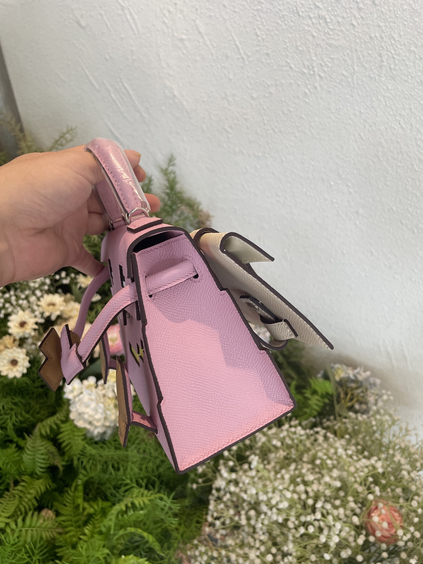 Picture [4]-Hermes mosaic doll bag spot mallow purple-high imitation bags