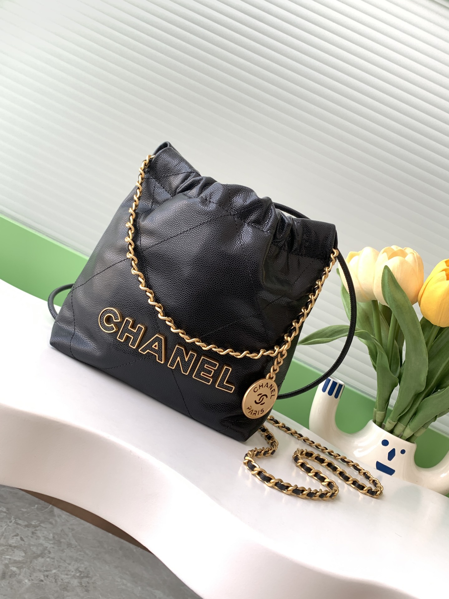 24K ball pattern 22bag mini Chanel Goose bag accessories will always be grass to especially this season's new Minisize22 bag classic black models ♌️ mini version love love love model number AS3980 size 19-20-6cm full set of packaging - high imitation factory