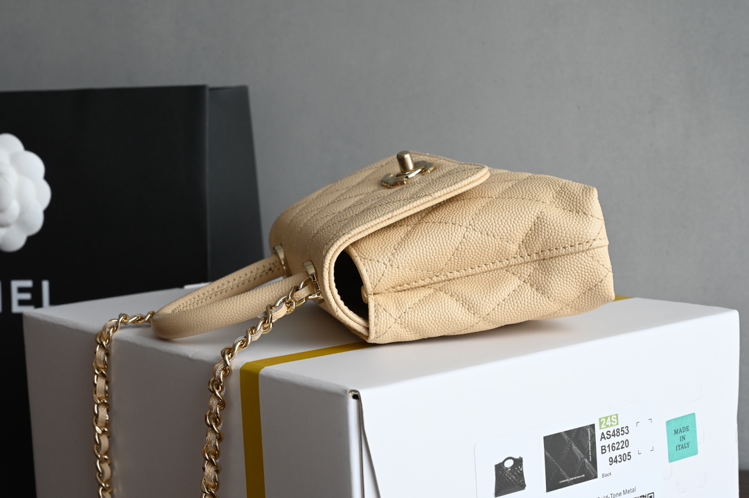 Pictures[1]-CHANEL New 𝟐𝟒𝐊 𝗖𝗼𝗰𝗼𝗛 𝗮𝗻𝗱𝗹𝗲 Ultra 𝐦𝐢𝐧𝐢 Portable  𝗋𝗆𝖻 Purchase ~ always considered the best value for money model multiple compartments pockets design is very user-friendly 〰️ milky teal metaphor for the most classic 𝖼𝗈𝖼 𝗈𝗁𝗁𝖺𝗇𝖽𝗅𝖾 ♥ handle design light gold hardware value sense of bursting ah ❕ leather. "three sheep" small ball cowhide hardware: thick plated 𝟣𝟦𝖪 light gold buckle size: 11.5*14.5*5.5 𝖼𝗆-high imitation factory