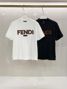 P460 FENDI芬迪 2024最新秋冬打底短袖T恤 面料精选新疆长绒棉加拉毛 手感柔软细腻 S-2XL 178 140斤穿M 最大穿190斤-高仿包包