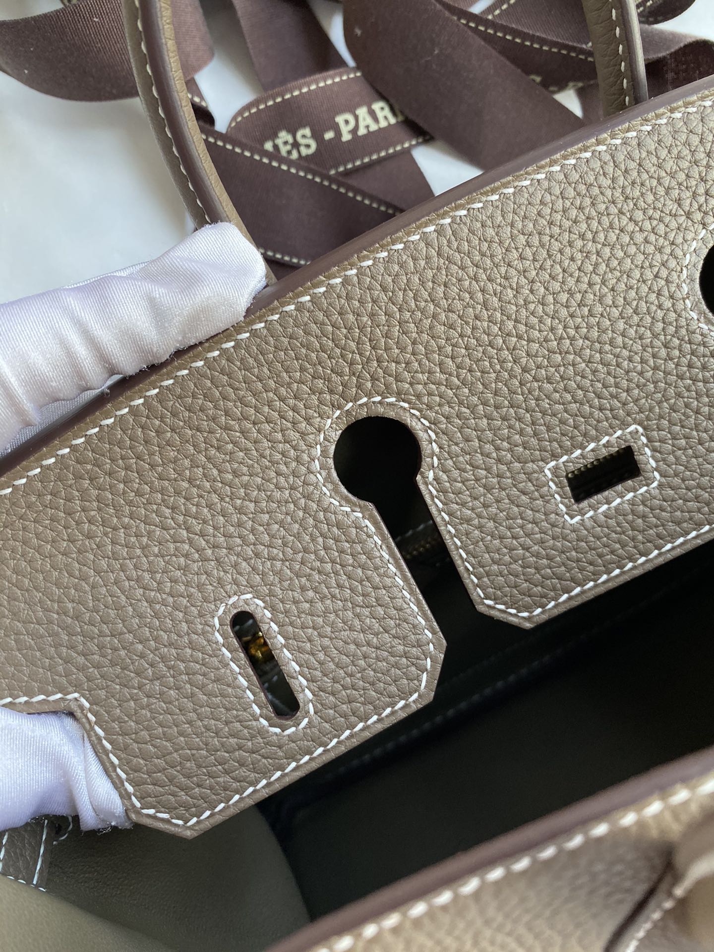 图片[8]-全手缝👉Birkin 25cm 进口Togo皮 大象灰🐘 金扣-高仿包包