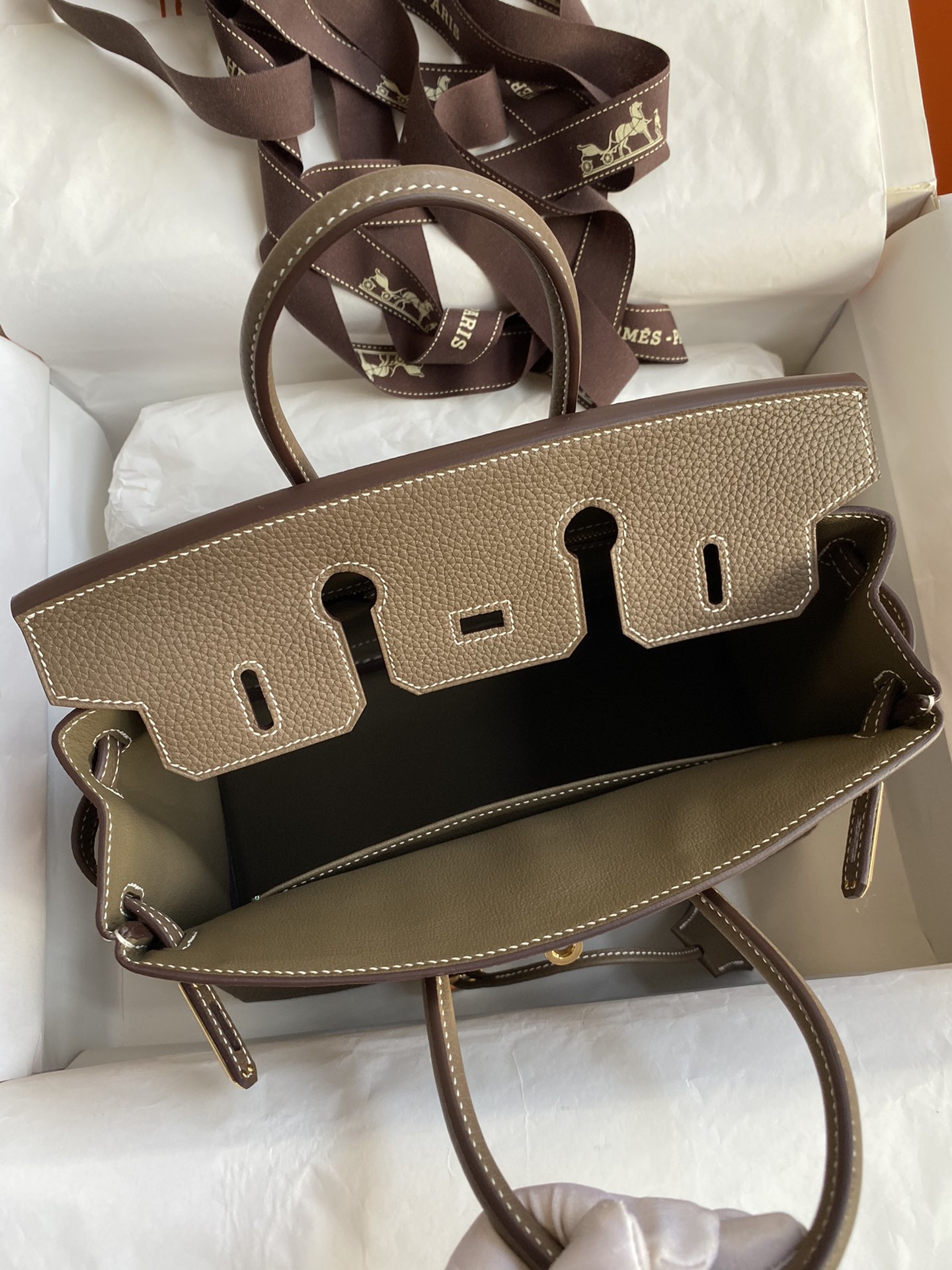 图片[7]-全手缝👉Birkin 25cm 进口Togo皮 大象灰🐘 金扣-高仿包包
