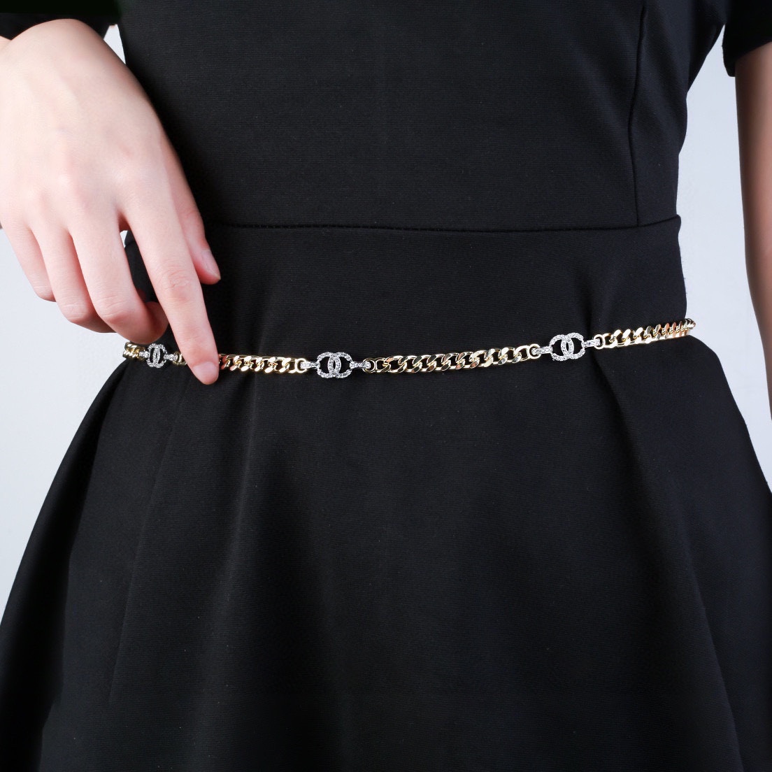 P180 Chanel Chanel new waist chain one to one quality Chanel Goose series classic cc logo style high-level hundred high-level sense of explosion-High Faux Bags