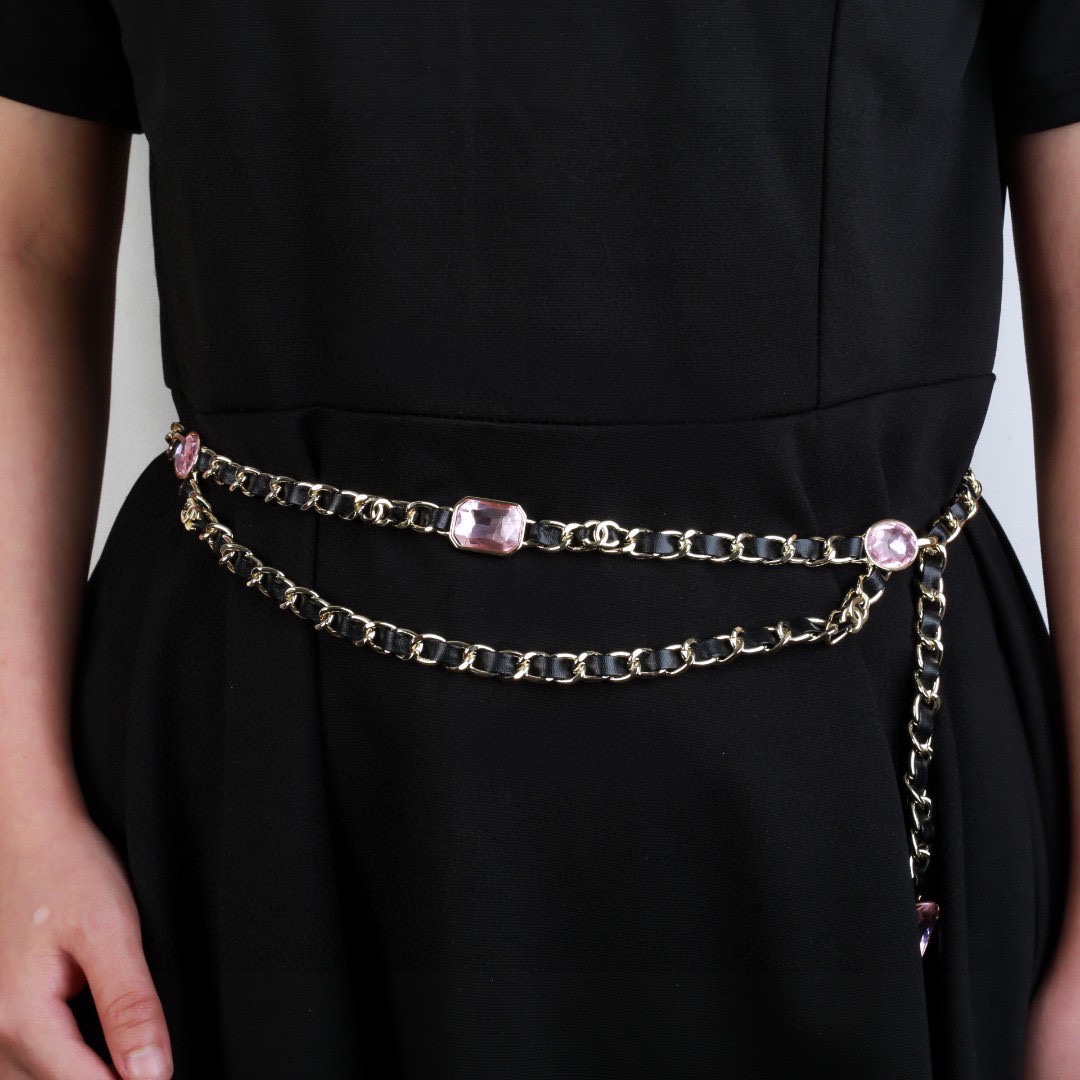 P230 chanel chanel new letters waist chain one to one quality chanel goose collection square classic cc logo style high versatile high class feeling burst