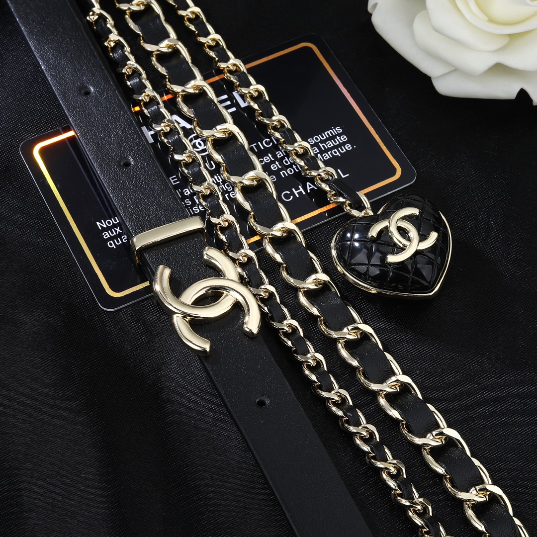 Picture [4]-P210 Chanel Chanel new love 💗 waist chain one to one quality Chanel Goose Series Classic cc logo style high-level versatile senior sense of bursting-High-fashion bags
