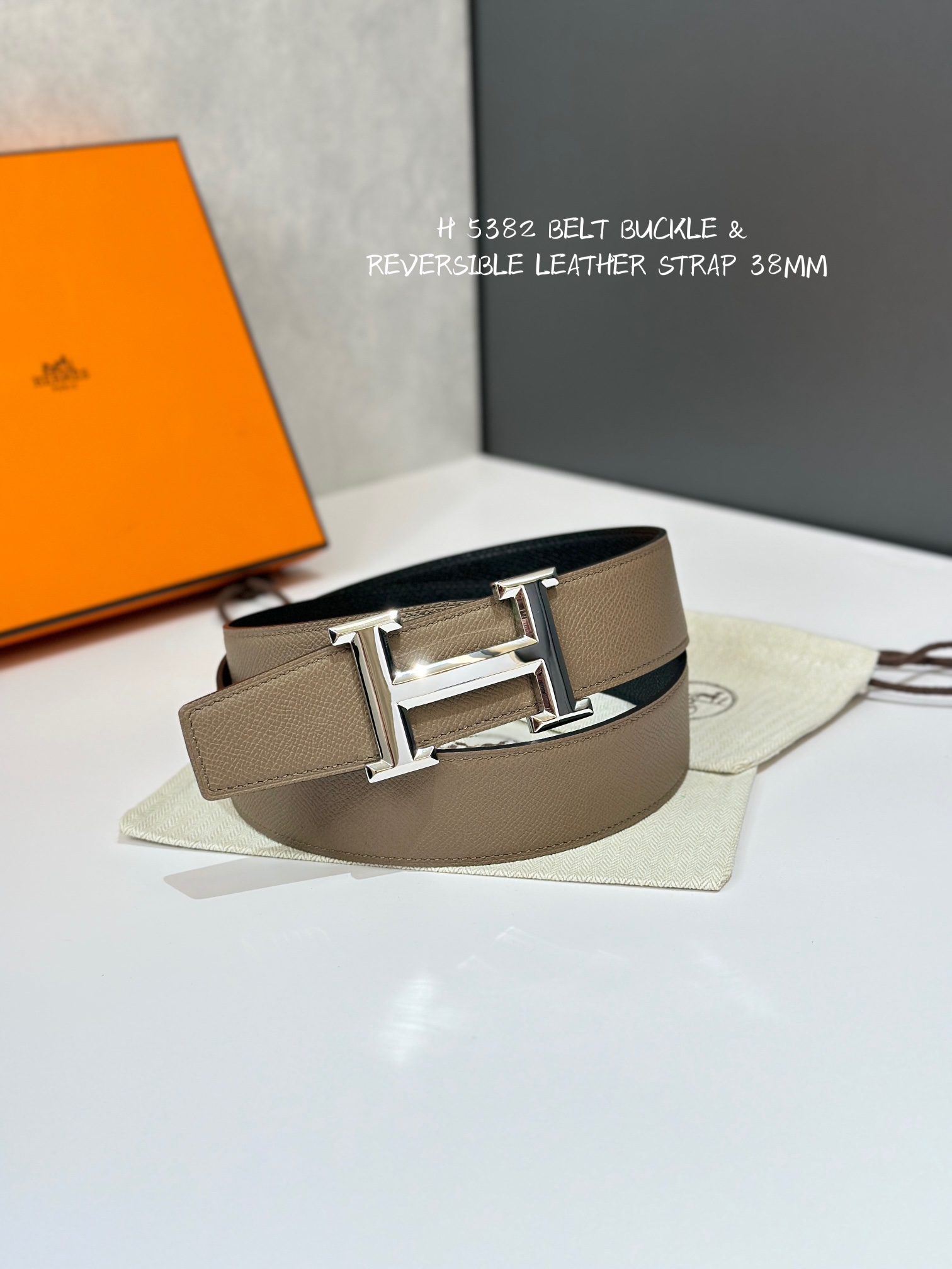 图片[3]-H 5382 BELT BUCKLE & REVERSIBLE LEATHER STRAP 38MM-高仿包包