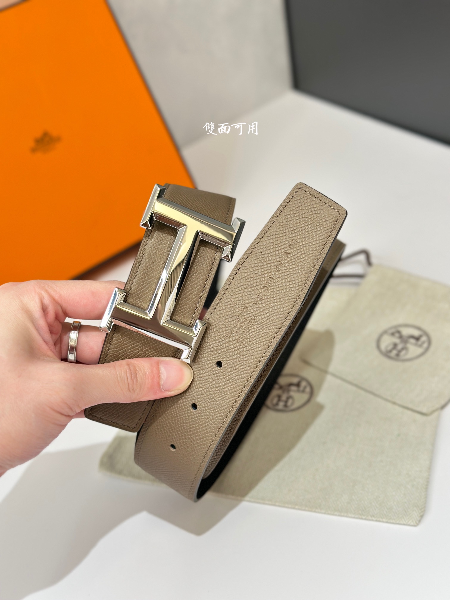 图片[6]-H 5382 BELT BUCKLE & REVERSIBLE LEATHER STRAP 38MM-高仿包包