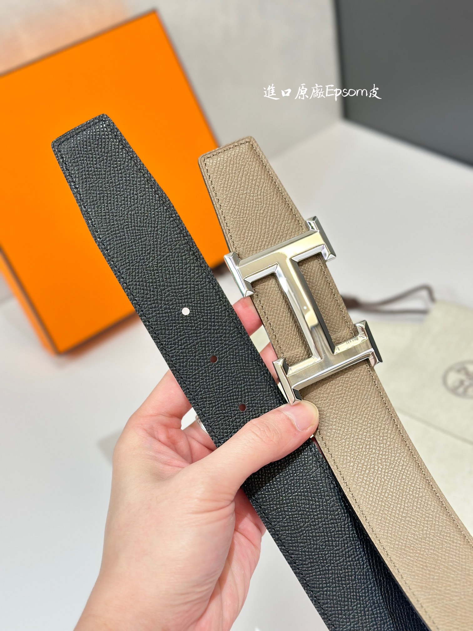 图片[5]-H 5382 BELT BUCKLE & REVERSIBLE LEATHER STRAP 38MM-高仿包包
