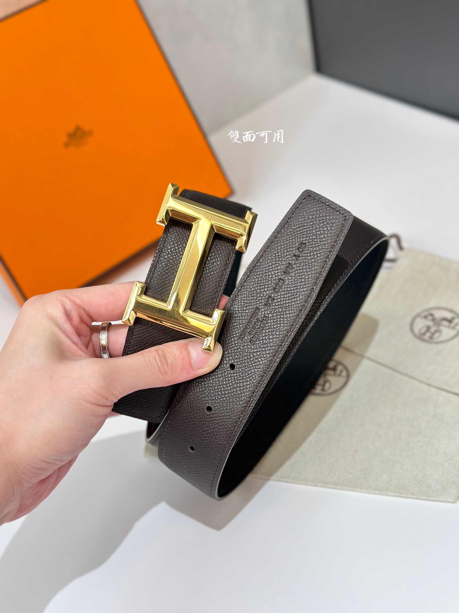 图片[6]-H 5382 BELT BUCKLE & REVERSIBLE LEATHER STRAP 38MM-高仿包包