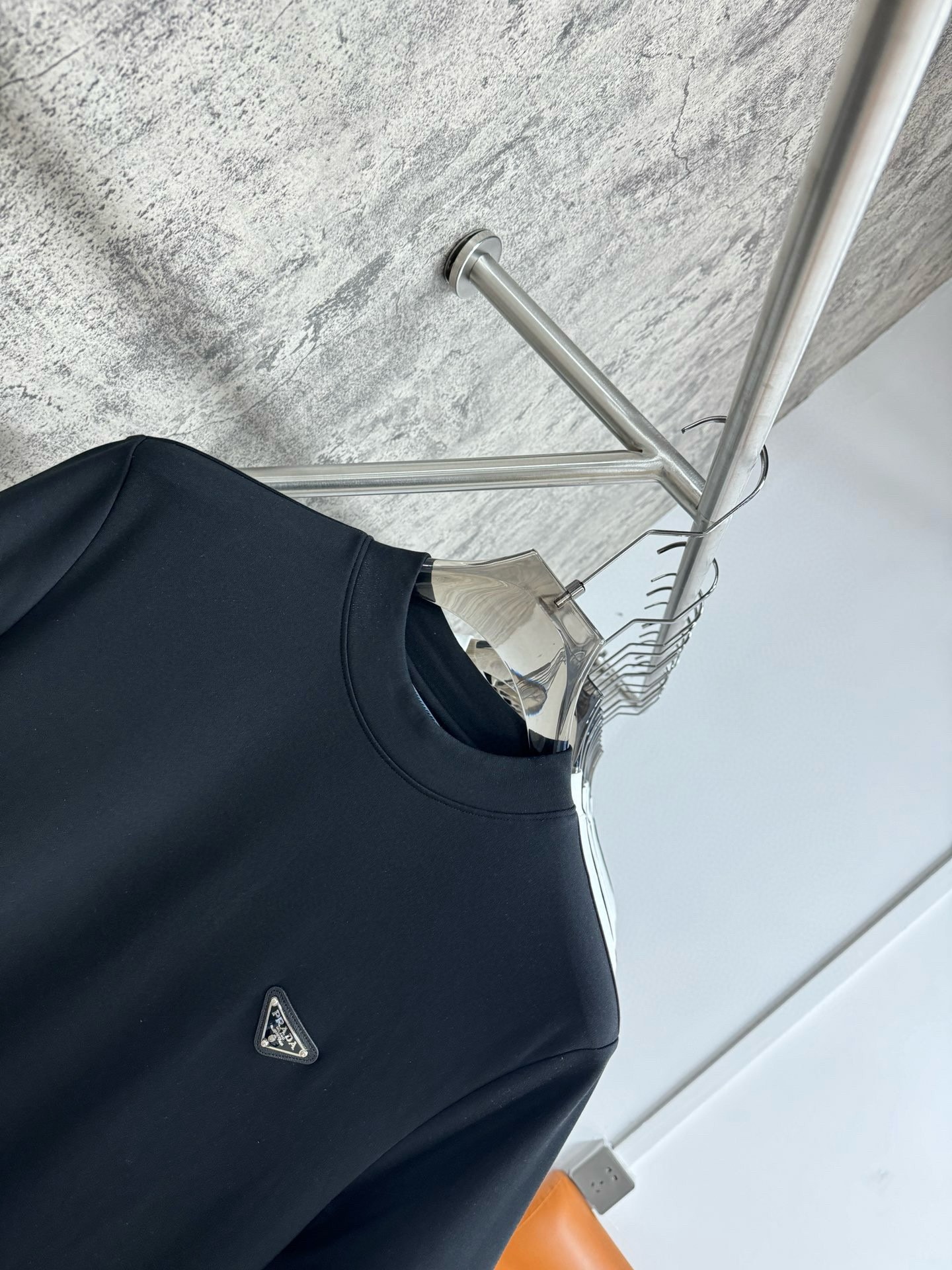 P460 Prada Prada 2024 latest fall and winter bottoming short-sleeved T-shirt Fabric selected Xinjiang long-staple cotton Gala wool Hand feeling soft and delicate S-2XL 178 140 pounds wear M Max wear 190 pounds