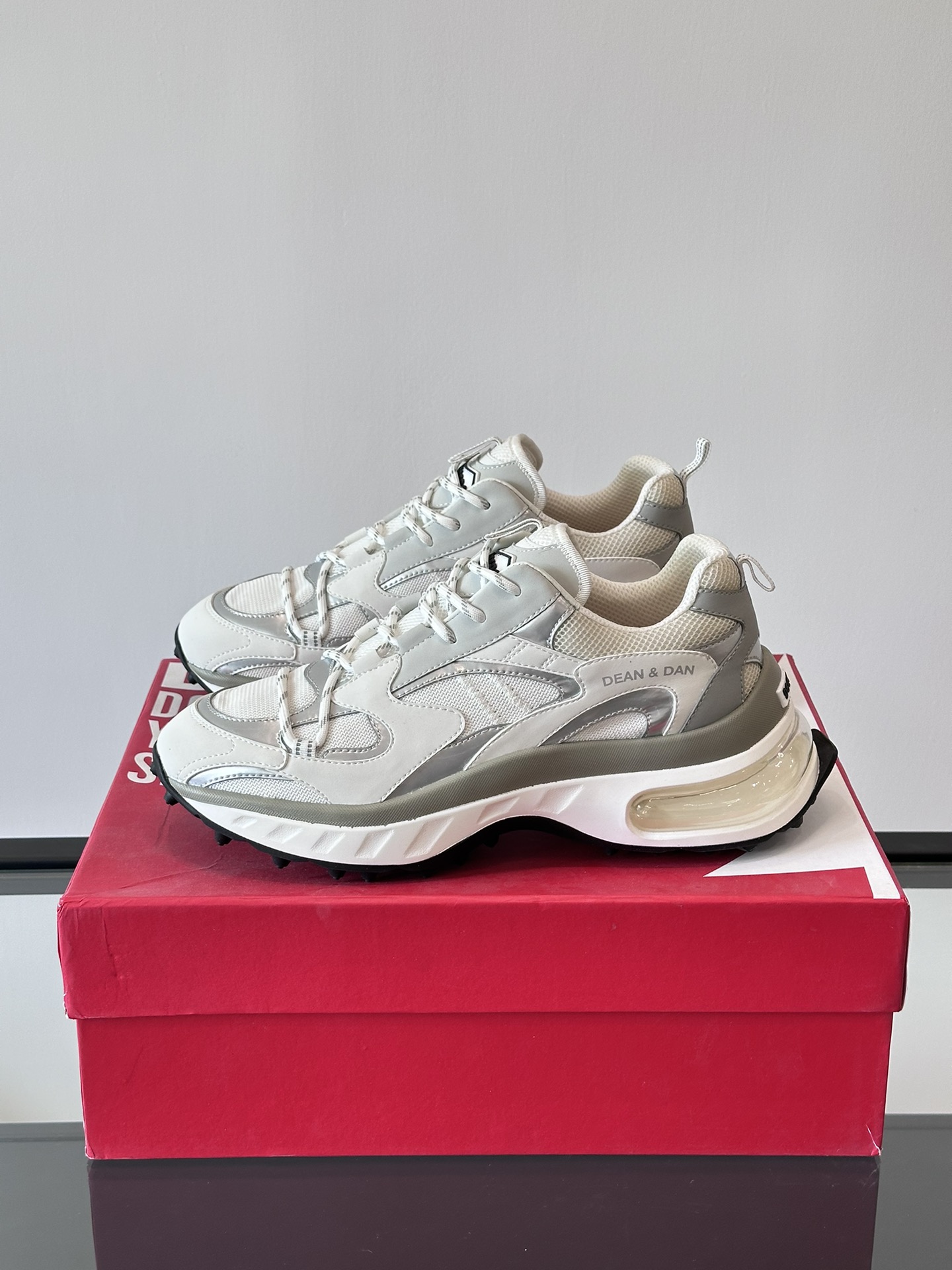 Picture [3]-D2 times square men's sneakers! Original material production upper using a variety of materials splicing fashion novelty rear carry shoes ring original thick bottom heightening air cushion combination outsole outsole cost very expensive boutique level fashionable versatile single product! P900 Size: 39-44 (38 45 can be customized)-High Faux Bags